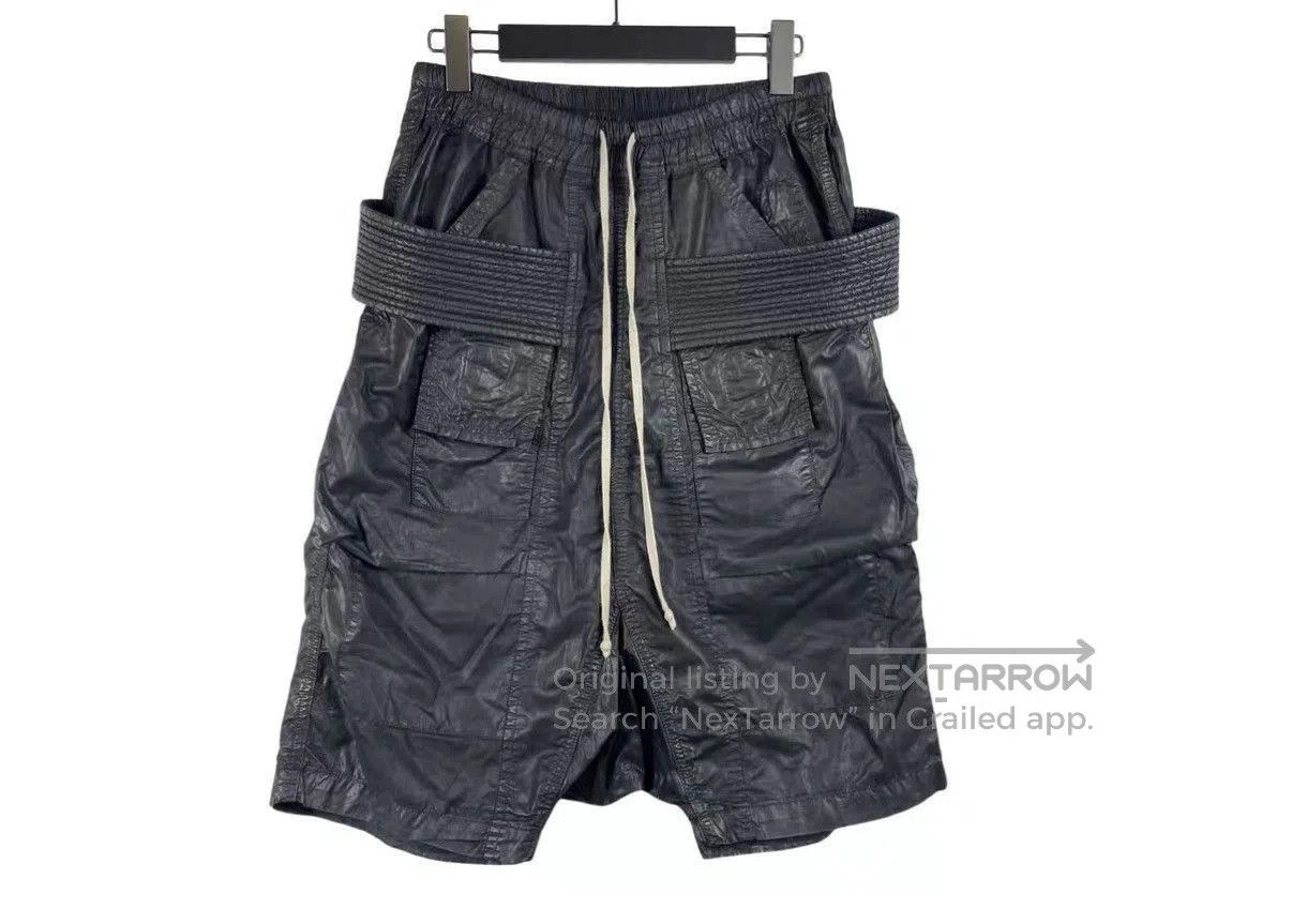 Rick Owens Black Cargo Shorts with Belt Detail. Size US 30 / EU 46 - 1 Thumbnail