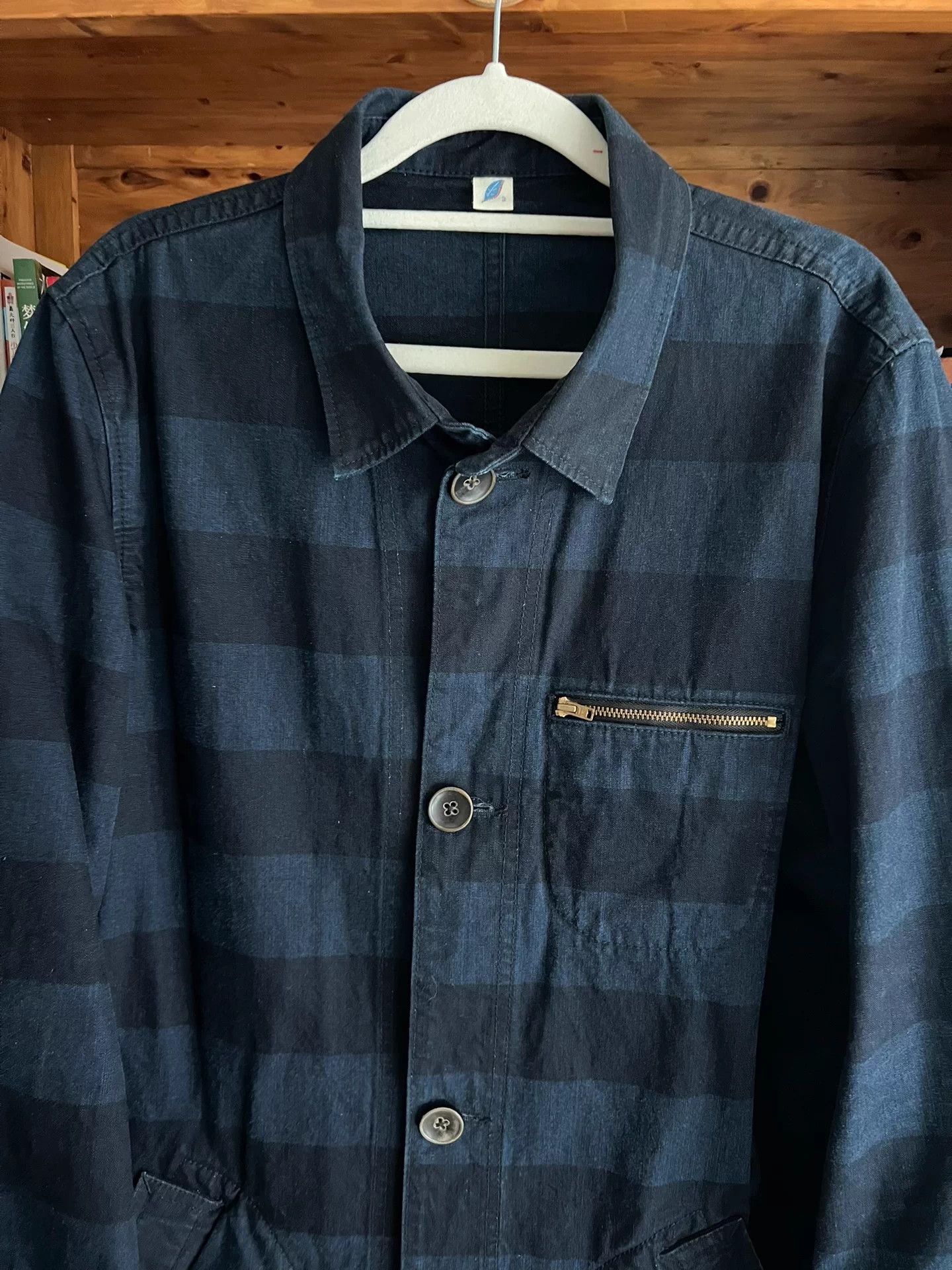 Pure Blue Japan Pure Blue Japan Indigo Denim Fitted Long Overcoat Size US L / EU 52-54 / 3 - 4 Thumbnail