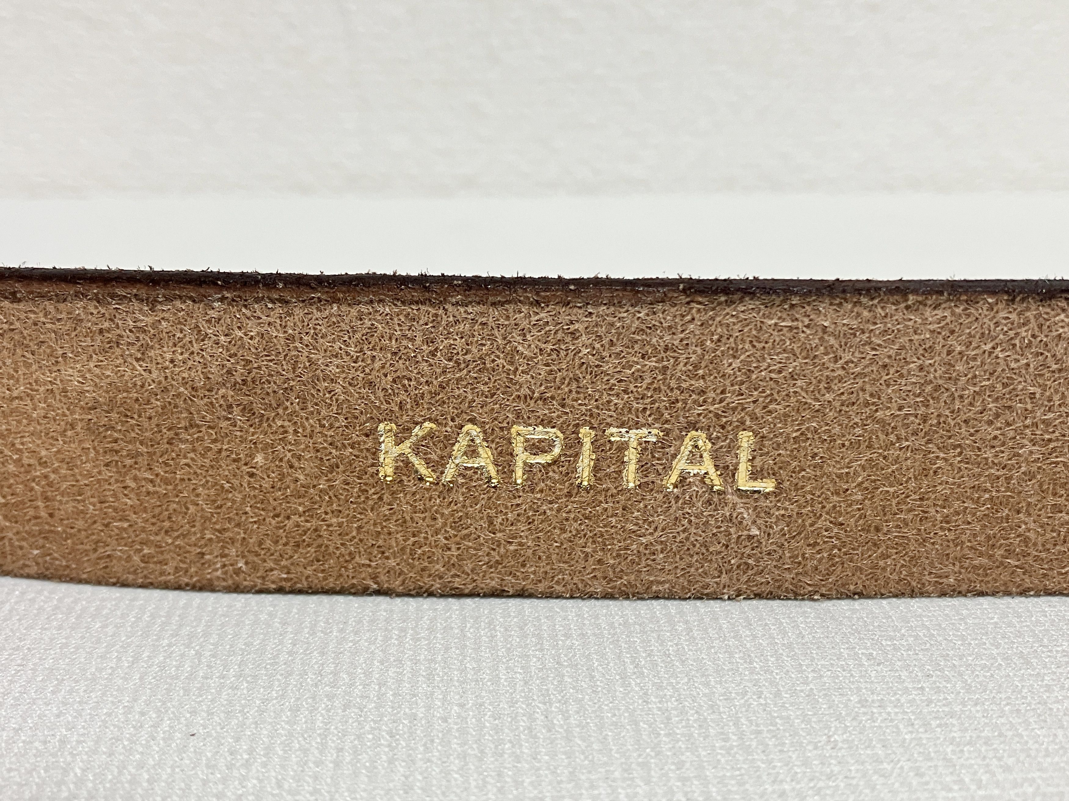 Kapital Kapital Oil leather studs disco buckle belt brown new Size ONE SIZE - 4 Thumbnail