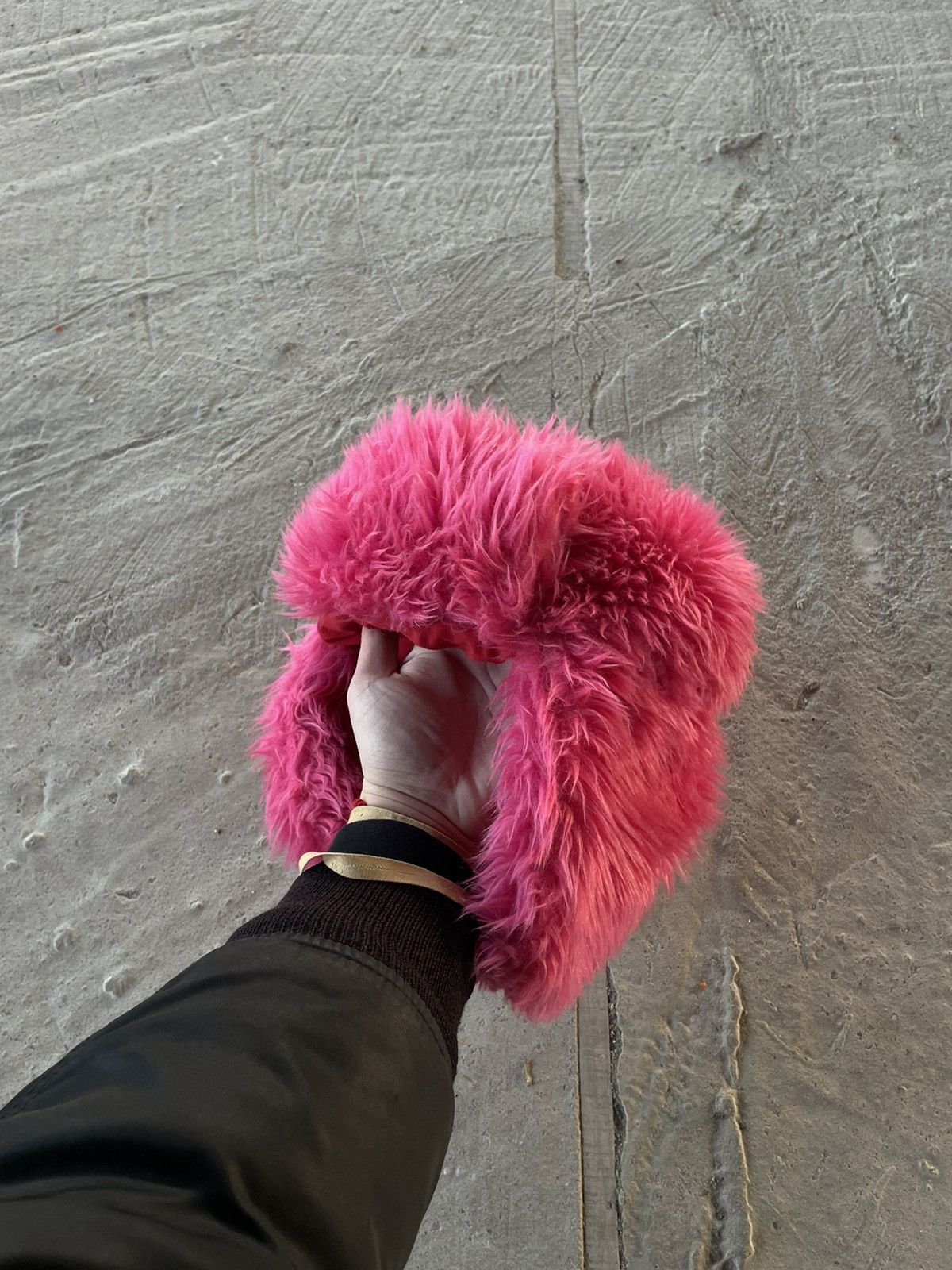 Japanese Brand × Vintage Crazy Fur Trapper Y2K Fuzzy Ushanka Beanie Hat Faux Mohair Size ONE SIZE - 4 Thumbnail