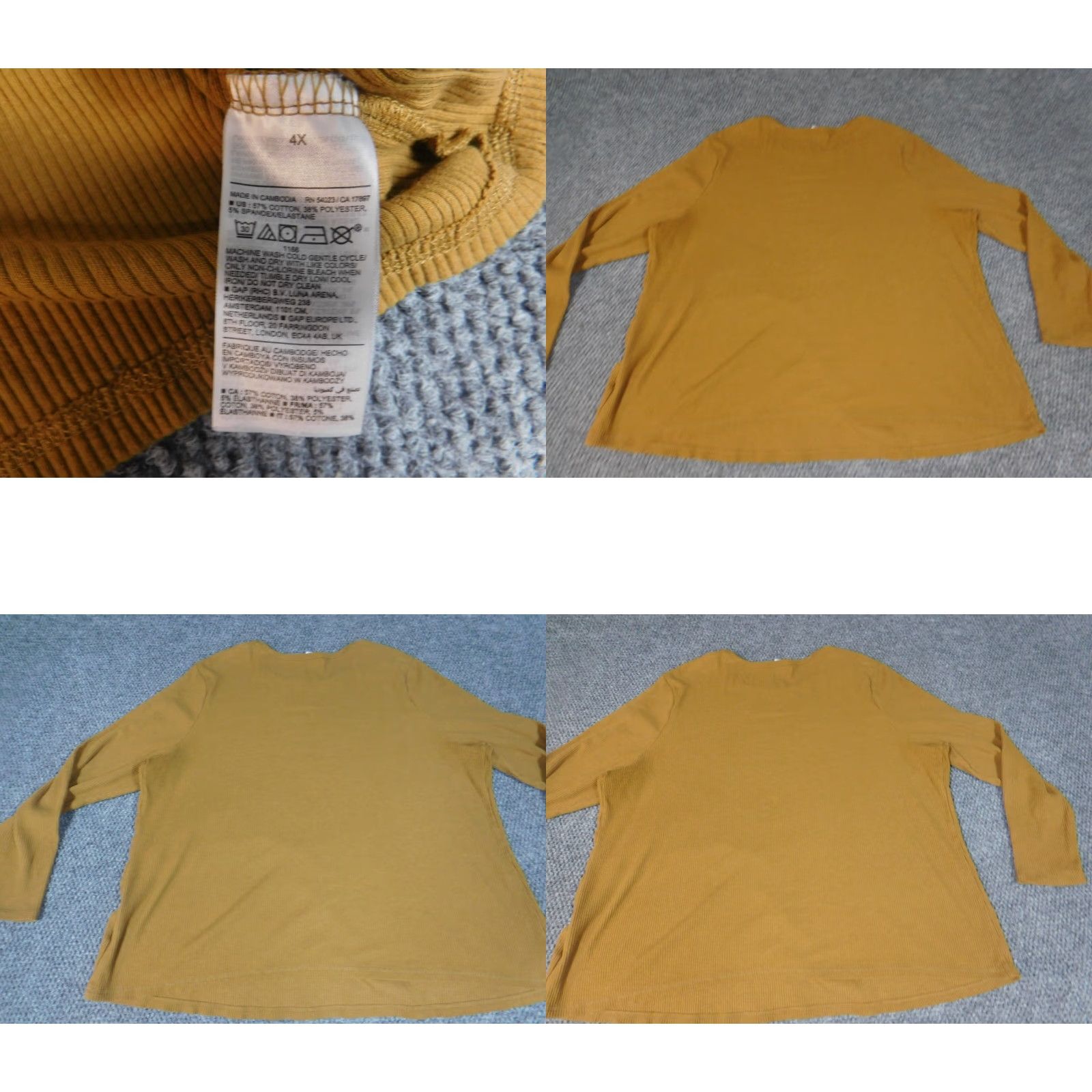 Old Navy Old Navy Womens Sweater 4X Plus Brown Pullover Crewneck Stretch Long Sleeve Puff Sleeve Bow Button Size XXL / US 16-18 / IT 52-54 - 8 Thumbnail