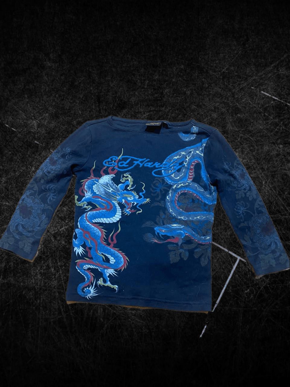 Ed Hardy Ed Hardy UO Exclusive Blue Dragon print long sleeve Size US S / EU 44-46 / 1 - 1 Thumbnail