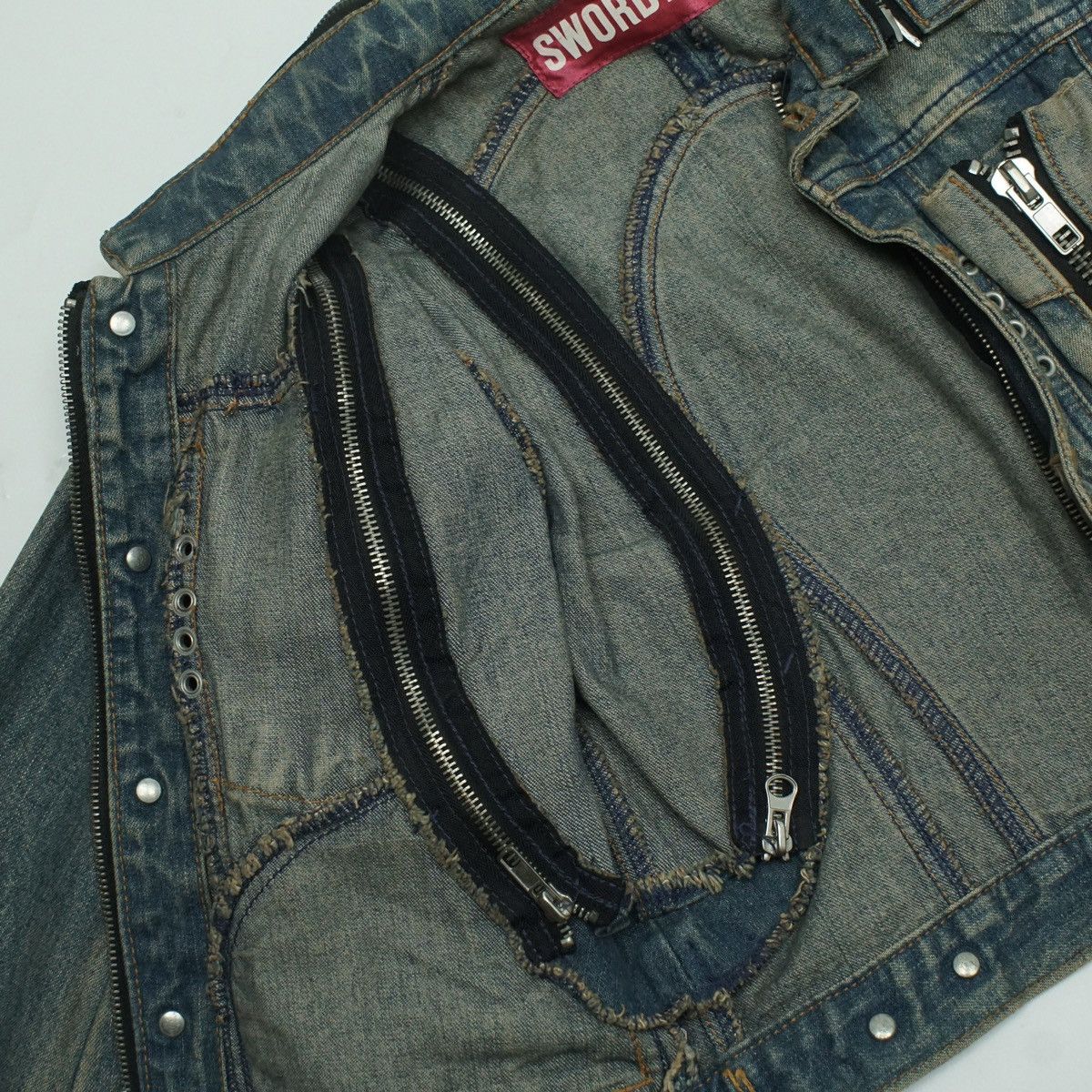 Le Grande Bleu (L.G.B.) *NoTariff Swordfish Multipocket Crop Denim Jacket Size S / US 4 / IT 40 - 7 Thumbnail