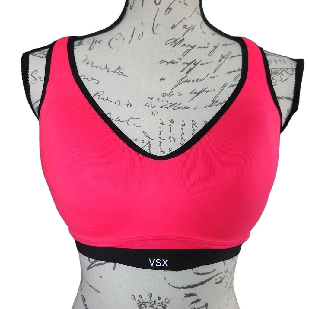 Victoria's Secret Victoria's Secret Sport Women's Size 34D Hot Pink Black Spor Size ONE SIZE - 1 Thumbnail