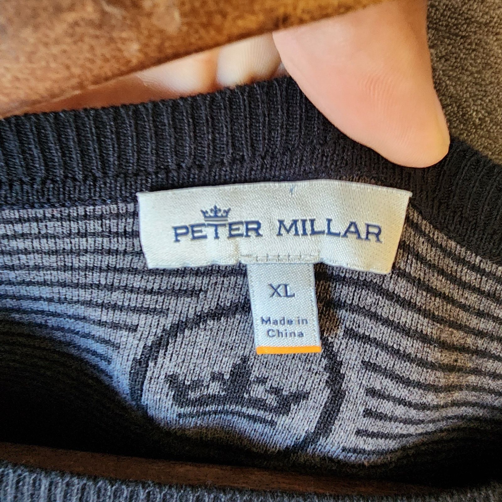 Peter Millar Peter Millar Men's XL Striped Sweater Size US XL / EU 56 / 4 - 4 Thumbnail