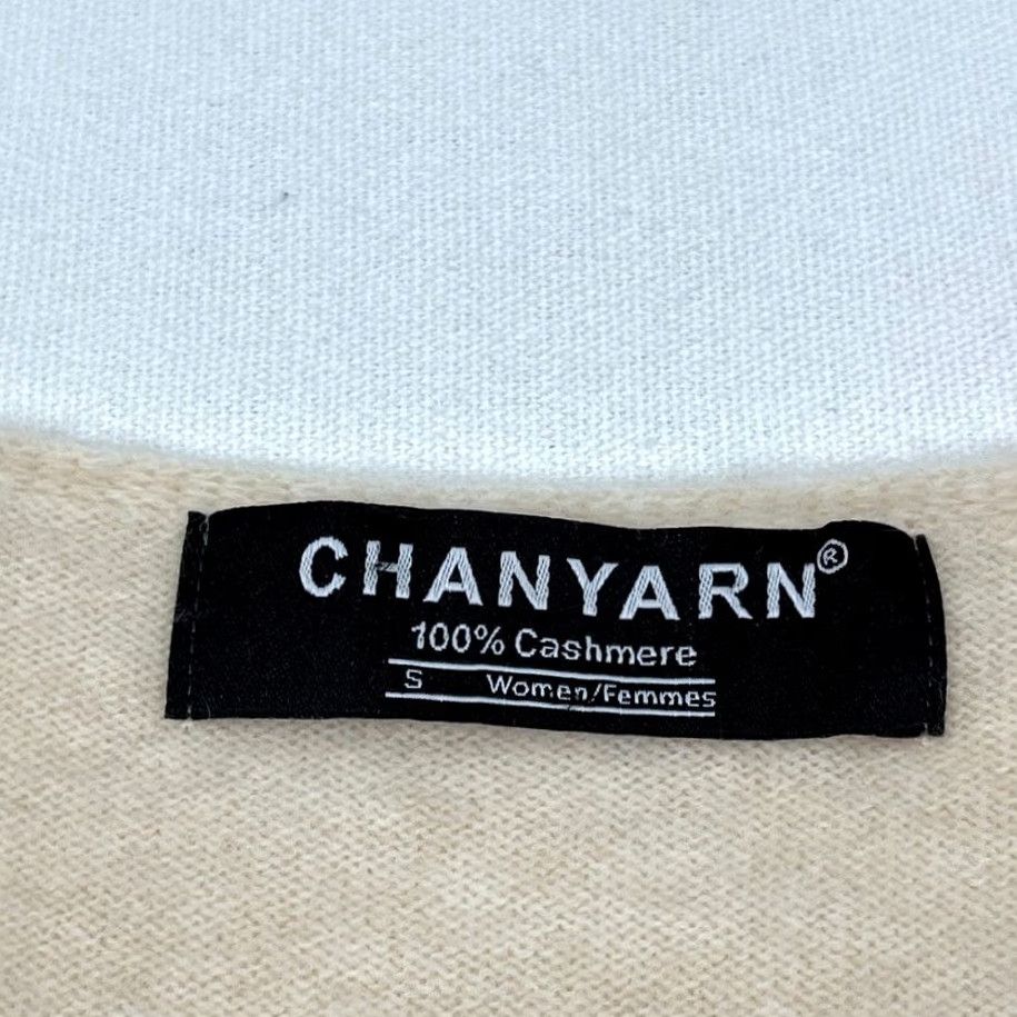 Vintage Chanyarn Cashmere Sweater Women S Brown Beige V-Neck Soft Quiet Luxury Old Money Pullover Size S / US 4 / IT 40 - 2 Thumbnail