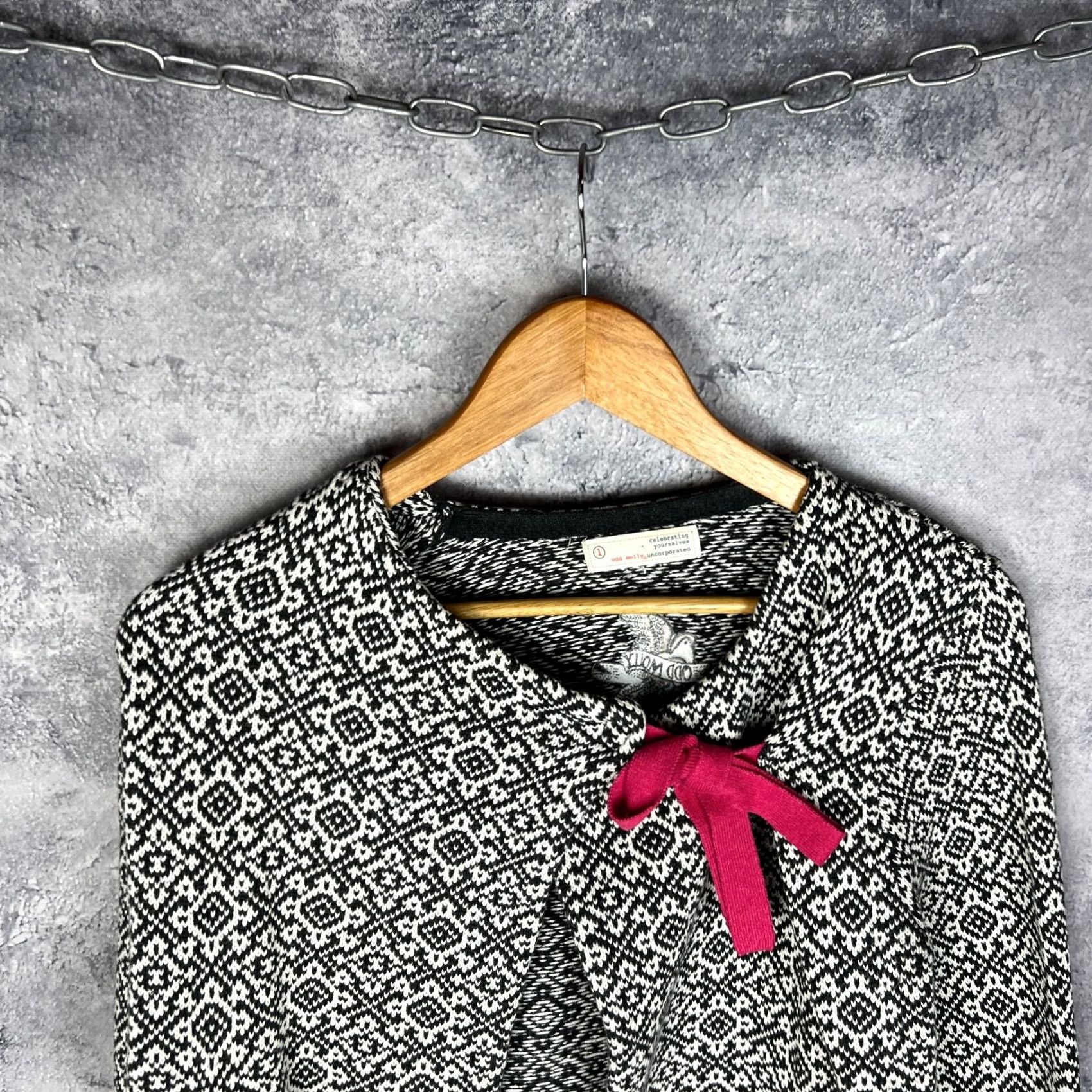 Vintage Odd Molly Boho Cotton Jacket Size 1 White Geometric Pattern Bow Women Jacket Size XS / US 0-2 / IT 36-38 - 2 Thumbnail