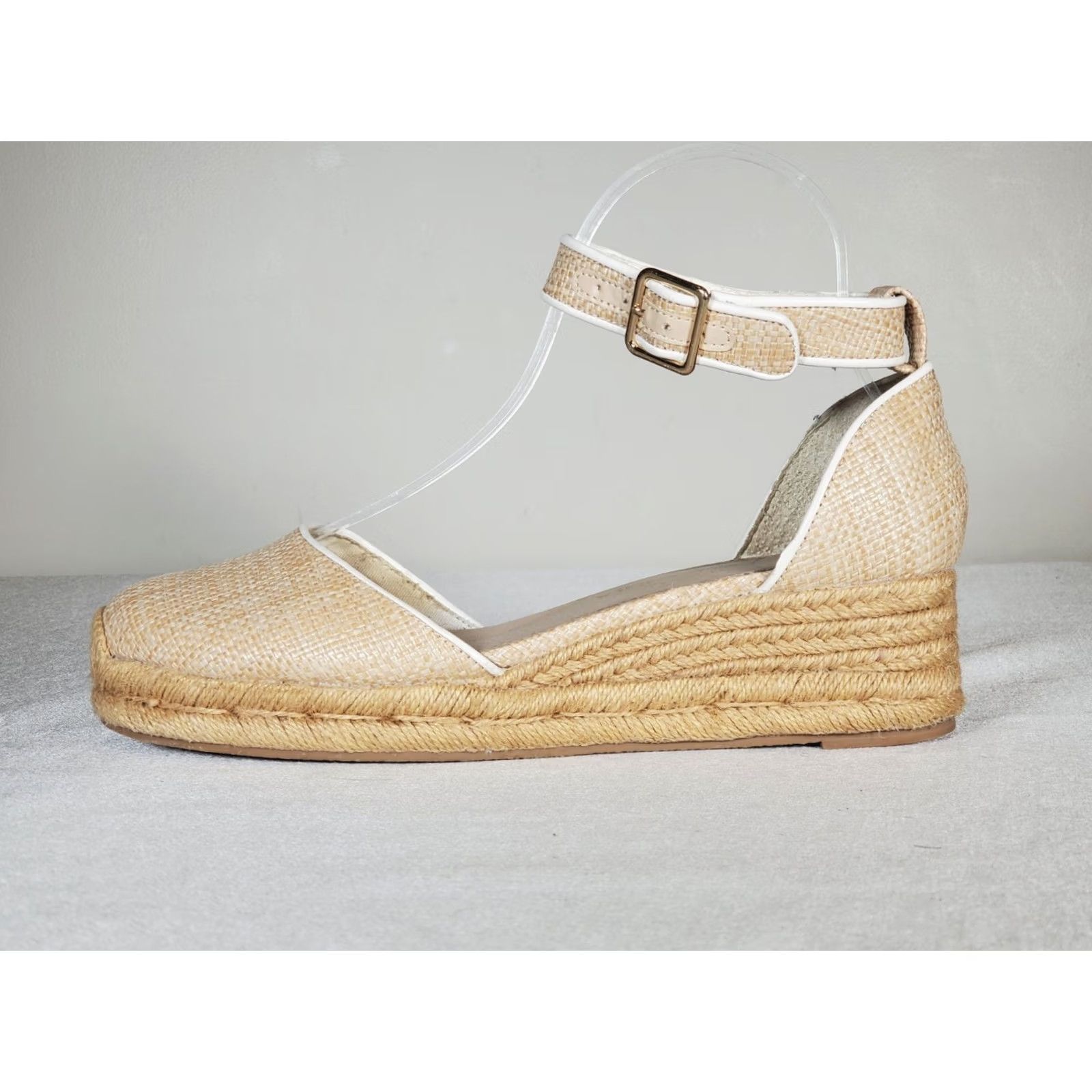 Jack Rogers VINTAGE Jack Rogers Palmer Espadrille Sandals Closed Toe Natural Women’s 9 M NFTW? Size US 9 / IT 39 - 5 Thumbnail
