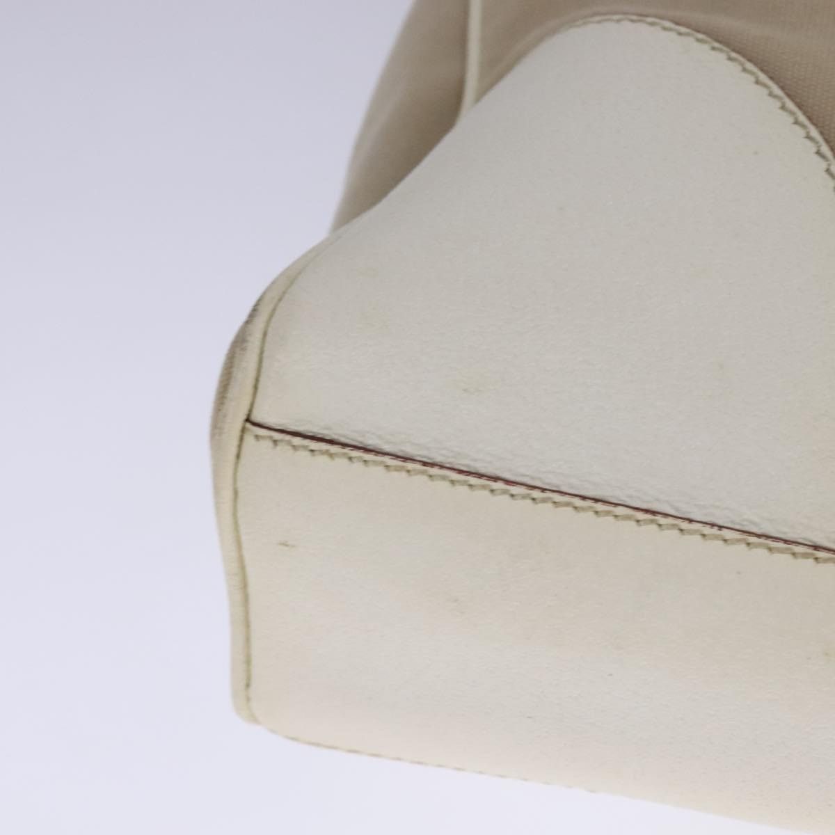 Prada PRADA Tote Bag Canvas Leather Beige White Silver Size ONE SIZE - 16 Thumbnail