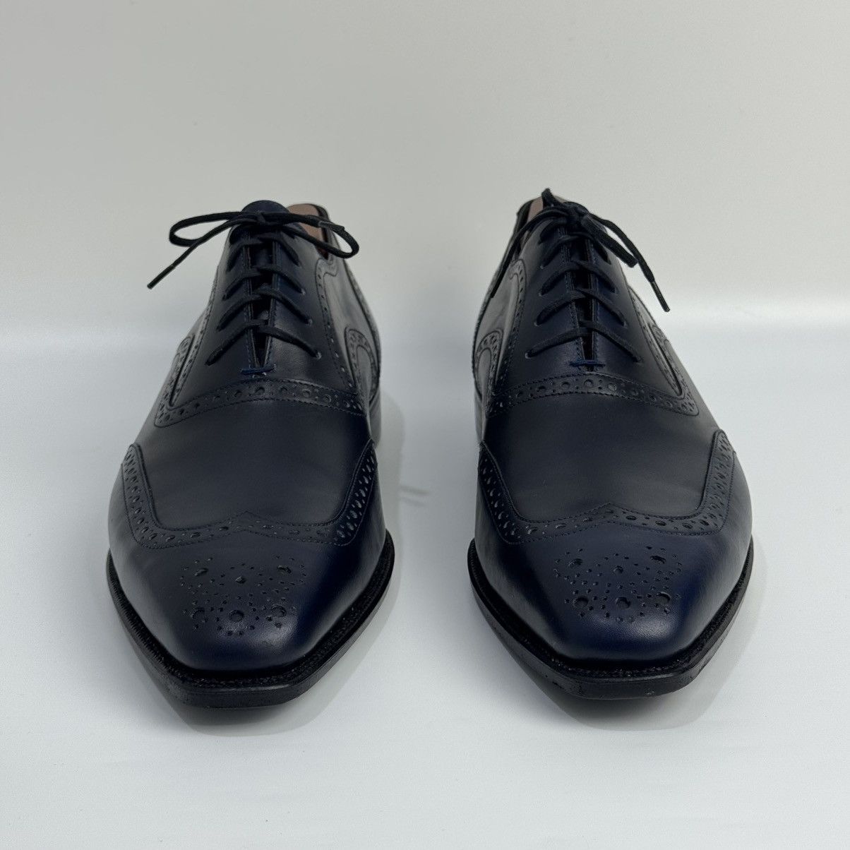 Corthay Corthay Bespoke Wingtip Oxford Navy Blue PatinaLeather Shoes Size US 10 / EU 43 - 25 Thumbnail