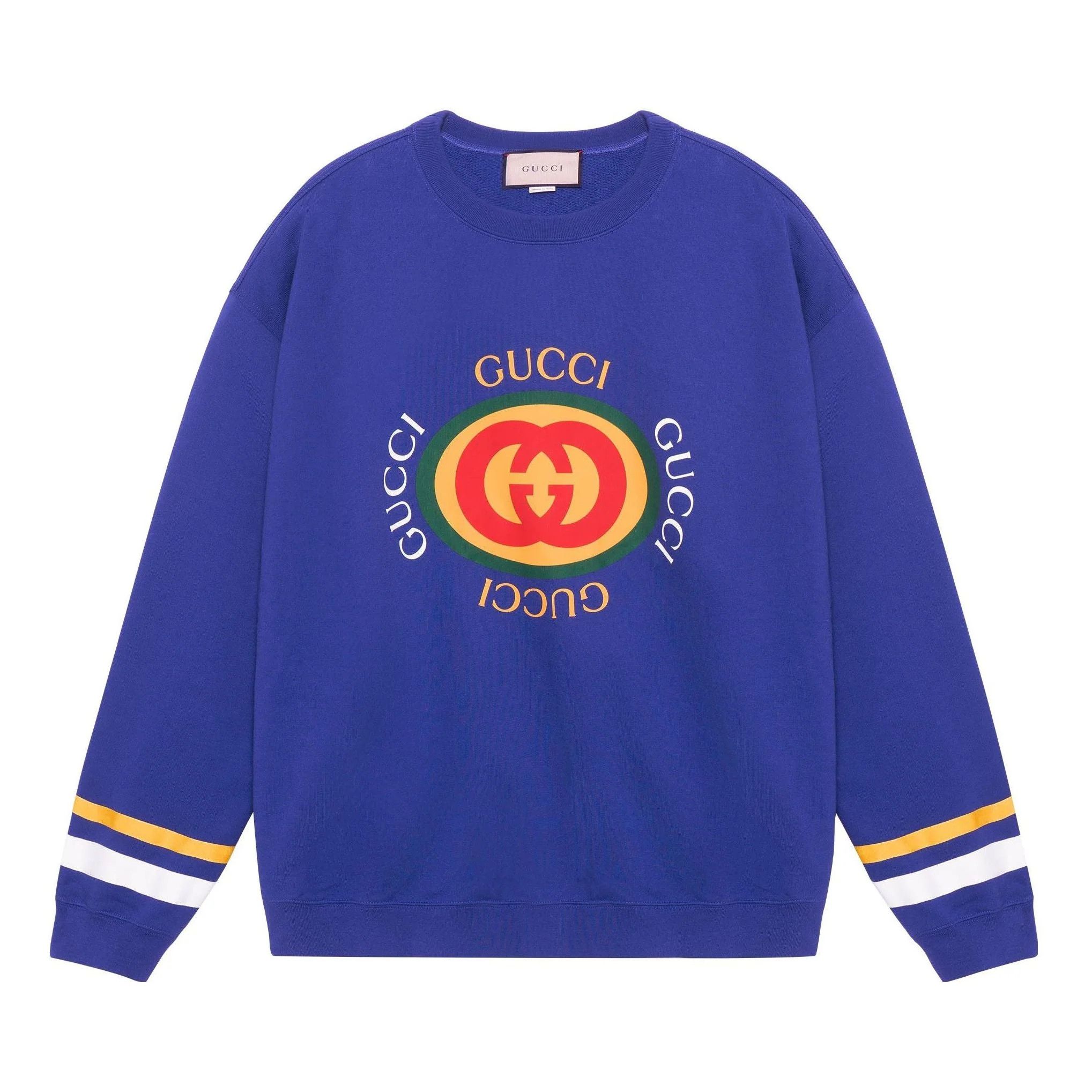 Gucci o1s1wg110225 Cotton Jersey Sweatshirt in Blue Size US S / EU 44-46 / 1 - 1 Thumbnail