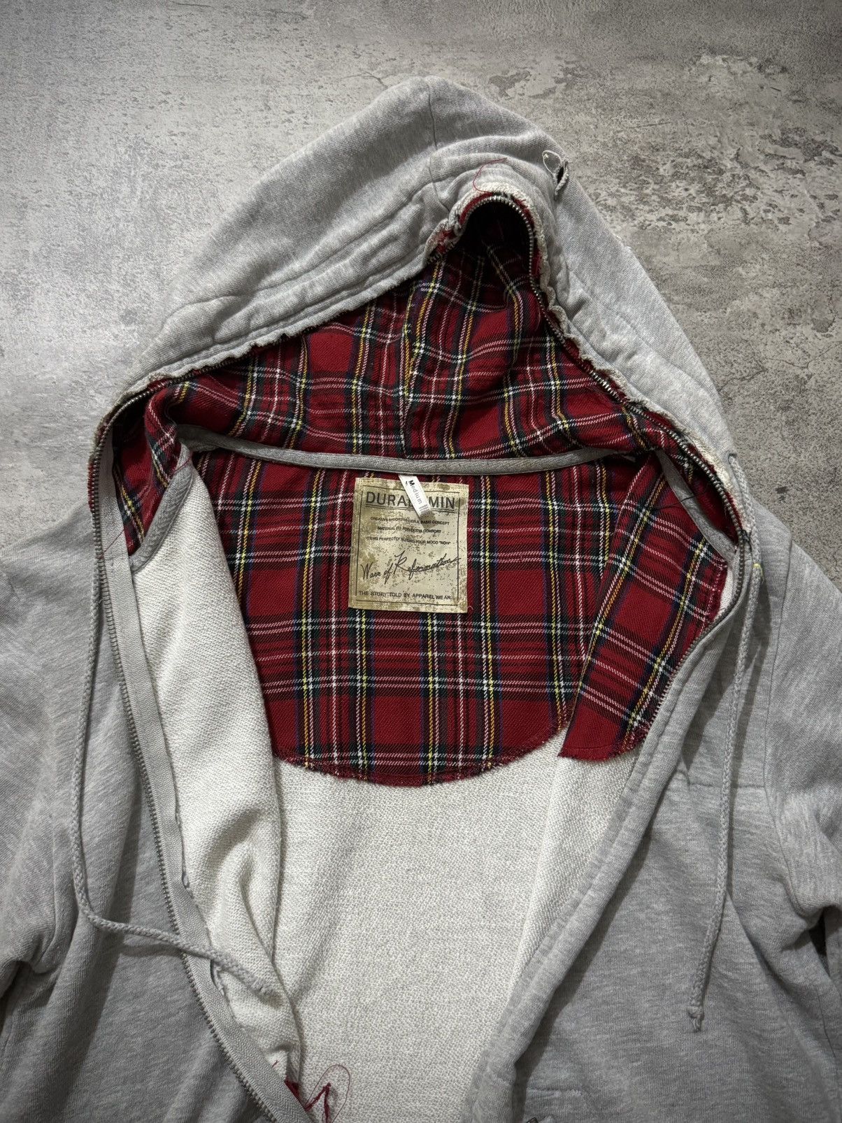 Japanese Brand DURALIUM DISTRESSED SHOOT DESIGN POEM GRUNGE HOODIE Size US M / EU 48-50 / 2 - 6 Thumbnail