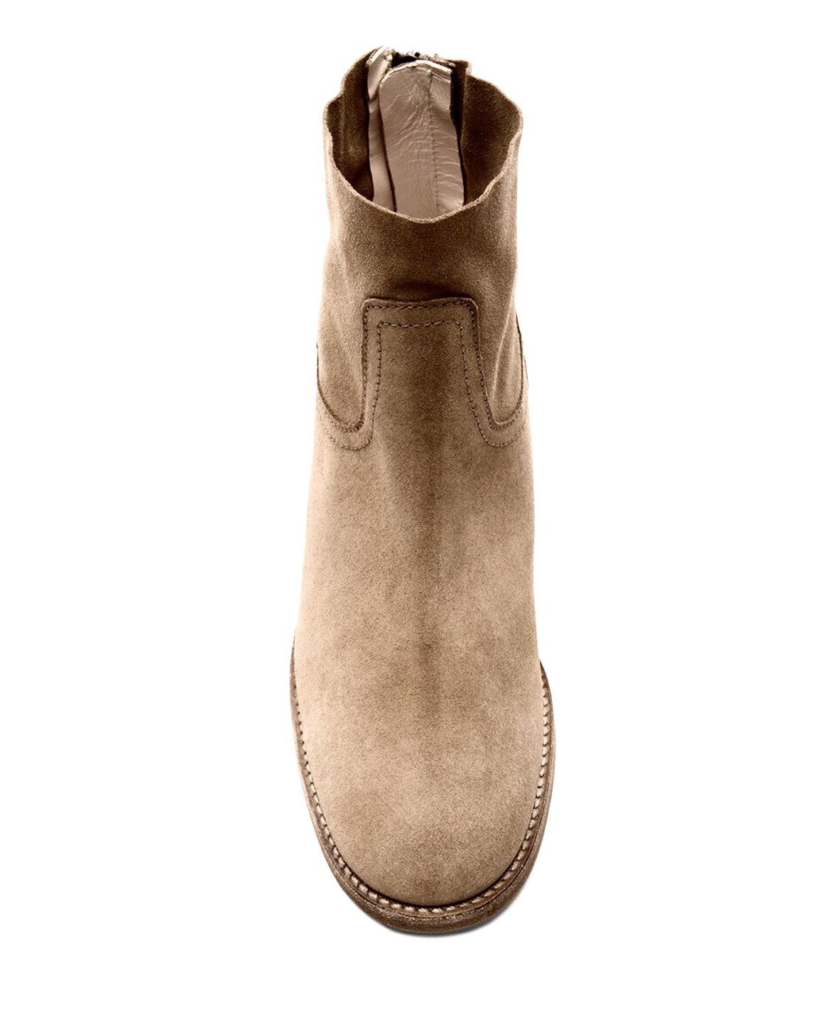 Other $590~ELYSE WALKER L.A.~Tan Distressed Suede Booties~37/7 Size US 7 / IT 37 - 4 Thumbnail