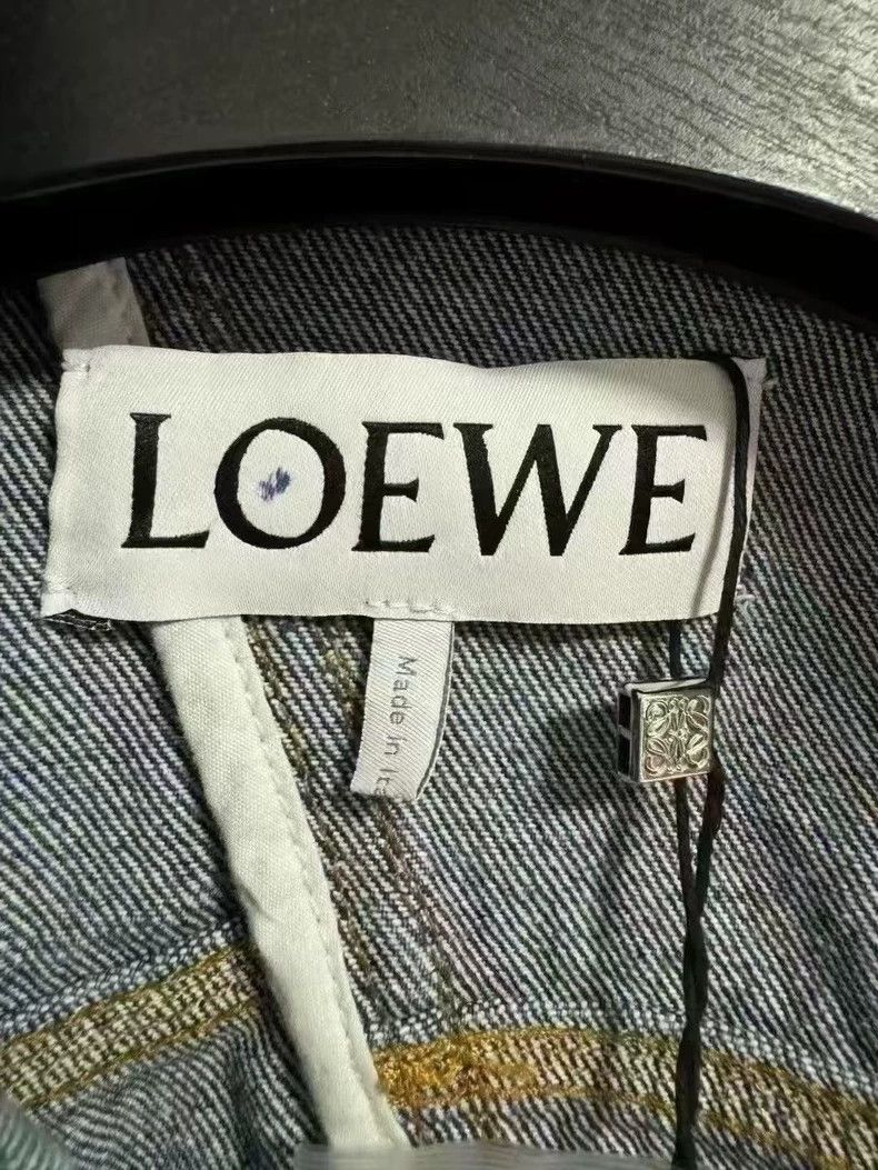 Loewe LOEWE Notched Lapel Irregular Denim Jacket Size 4XL / US 24-26 - 3 Thumbnail