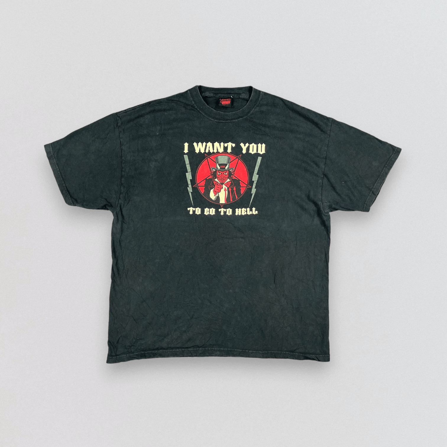 Vintage Vintage Satan 666 Parody Uncle Sam Felon Clothing T-shirt Size US XL / EU 56 / 4 - 1 Thumbnail