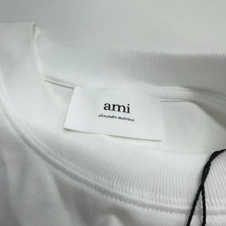 AMI AMIPARIS Letter Logo Short Sleeve Crop T-shirt -2507 Size L / US 10 / IT 46 - 7 Thumbnail