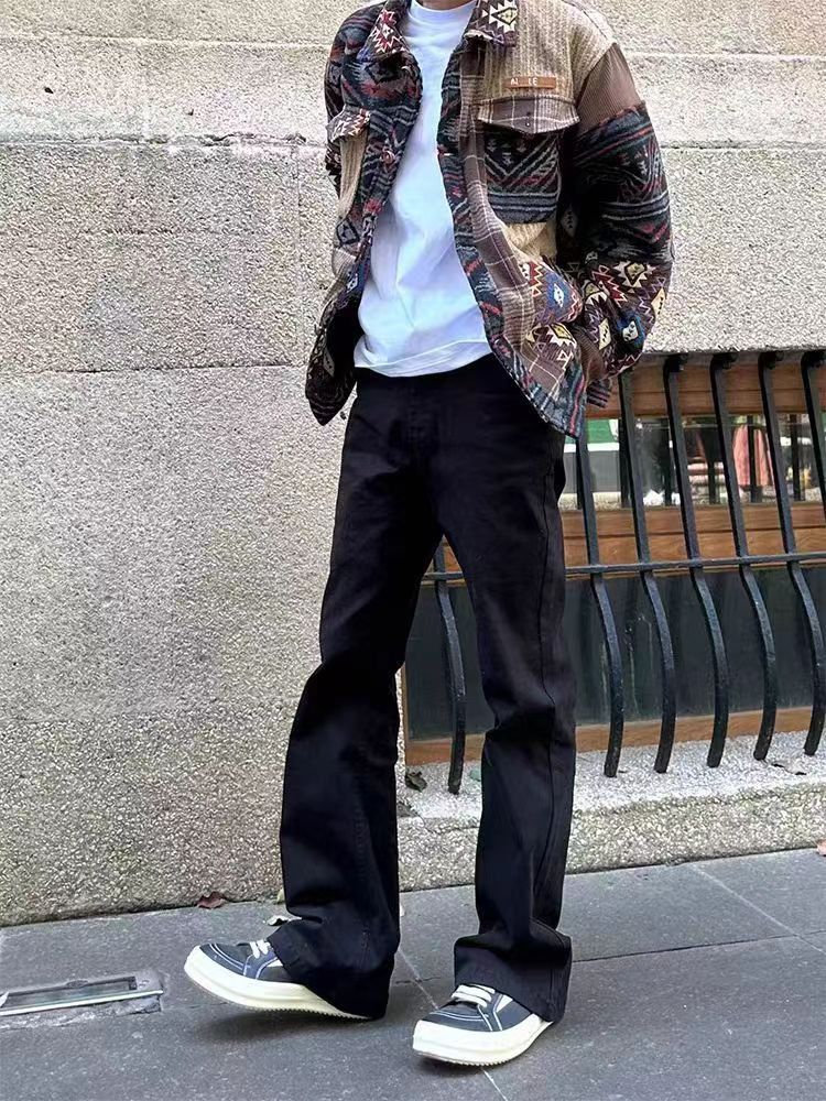 Japanese Brand × Vintage Vintage street wash micro flare black casual jeans Size US 28 / EU 44 - 2 Thumbnail