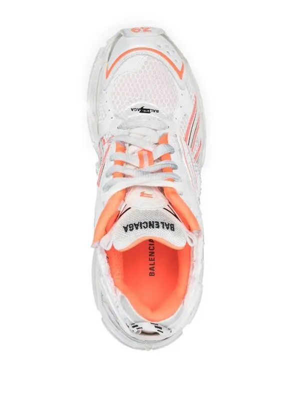 Balenciaga o1in1g0624 Runner Sneakers in Orange/White Size US 10 / EU 43 - 4 Thumbnail