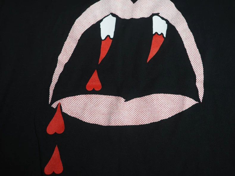 Yves Saint Laurent Saint Laurent Black Bloody Teeth Short Sleeve 2502-Nextarr Size US XS / EU 42 / 0 - 4 Thumbnail