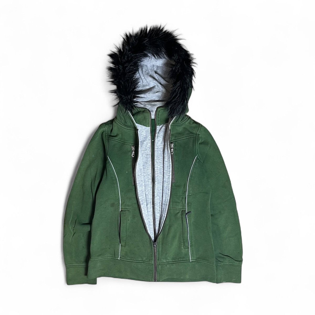 Japanese Brand Double Layer Faux Fur Hoodie Size M / US 6-8 / IT 42-44 - 1 Thumbnail
