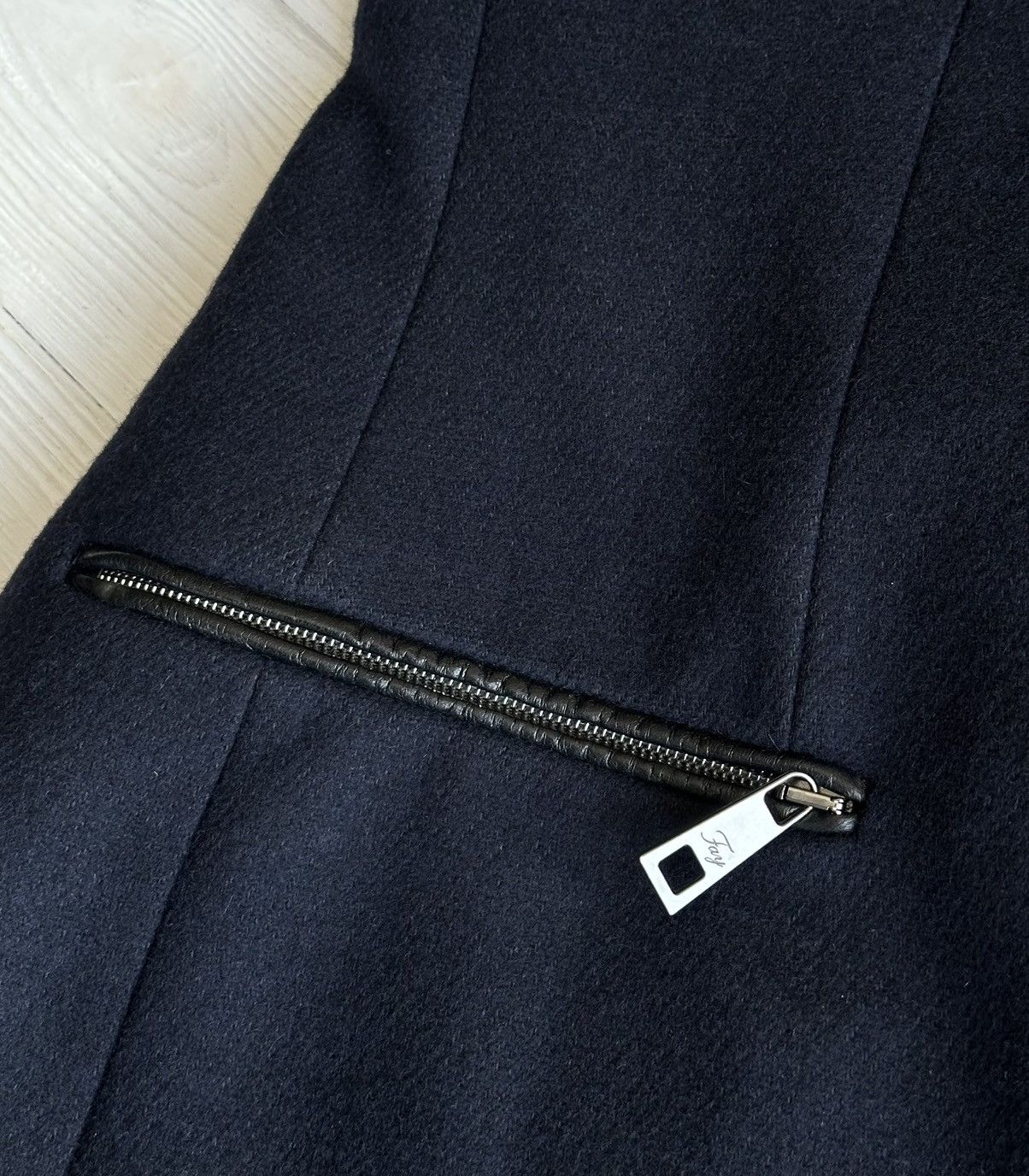 Fay Fay Women’s Blue Wool Coat Size S Navy Hooded Jacket Size S / US 4 / IT 40 - 7 Thumbnail
