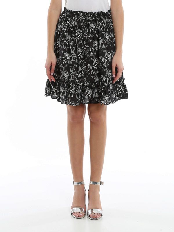 Kenzo o1y1025 Mini Skirt in Black/White Size 30" / US 8 / IT 44 - 2 Thumbnail