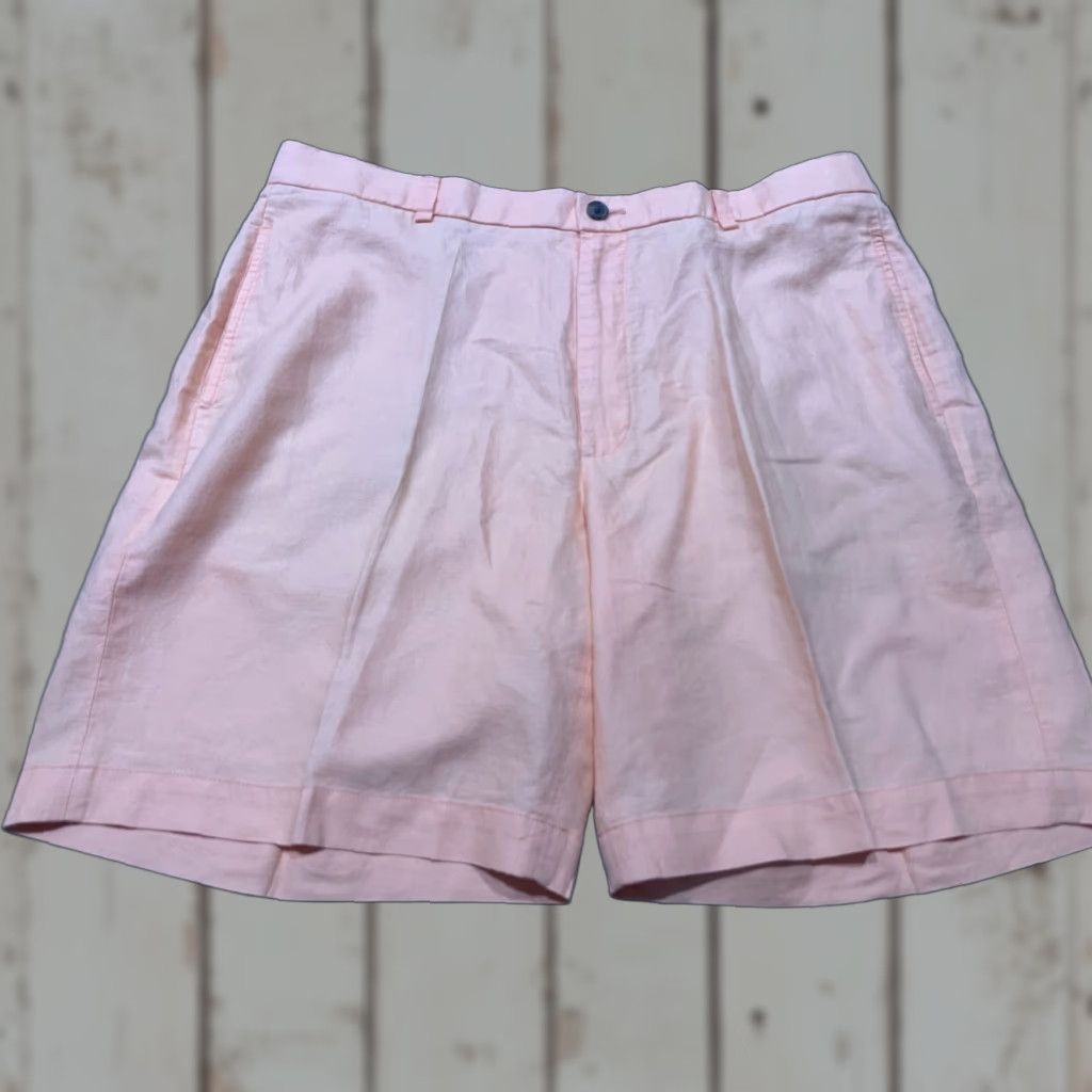 Brooks Brothers Brooks Brothers Irish Linen Bermuda Shorts Mens 38 Peach Size US 38 / EU 54 - 1 Thumbnail