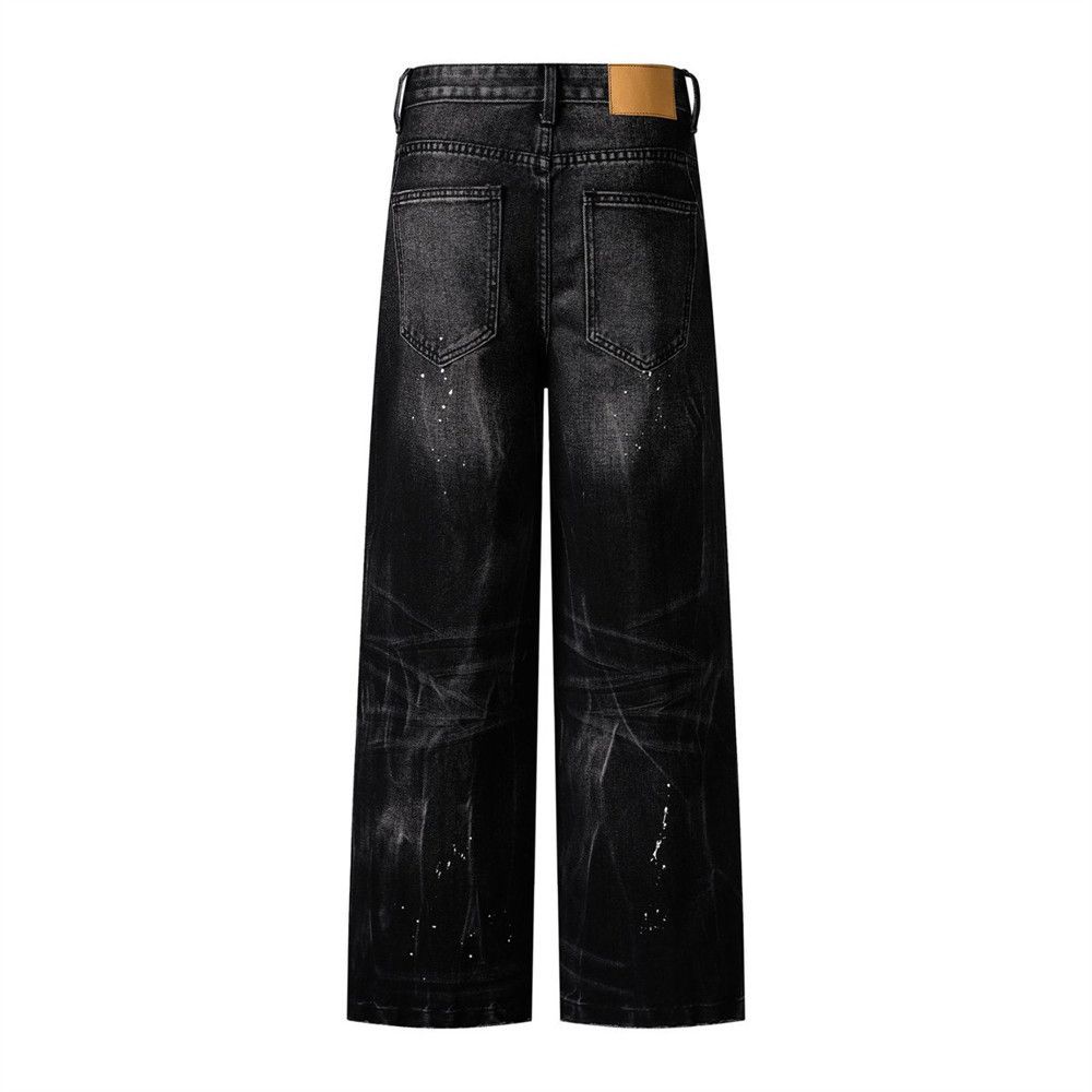 Japanese Brand × Vintage Men's high street trend inkjet punk washed distressed jeans Size US 32 / EU 48 - 2 Thumbnail