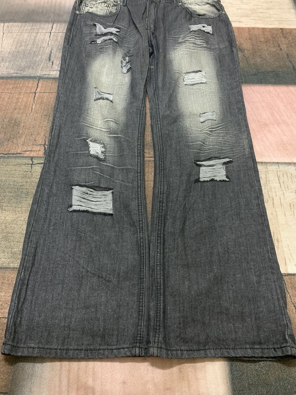 Beauty Beast × If Six Was Nine × Le Grande Bleu (L.G.B.) DISTRESSED FLARE BAGGY jeans punk goth opium style Size US 38 / EU 54 - 5 Thumbnail