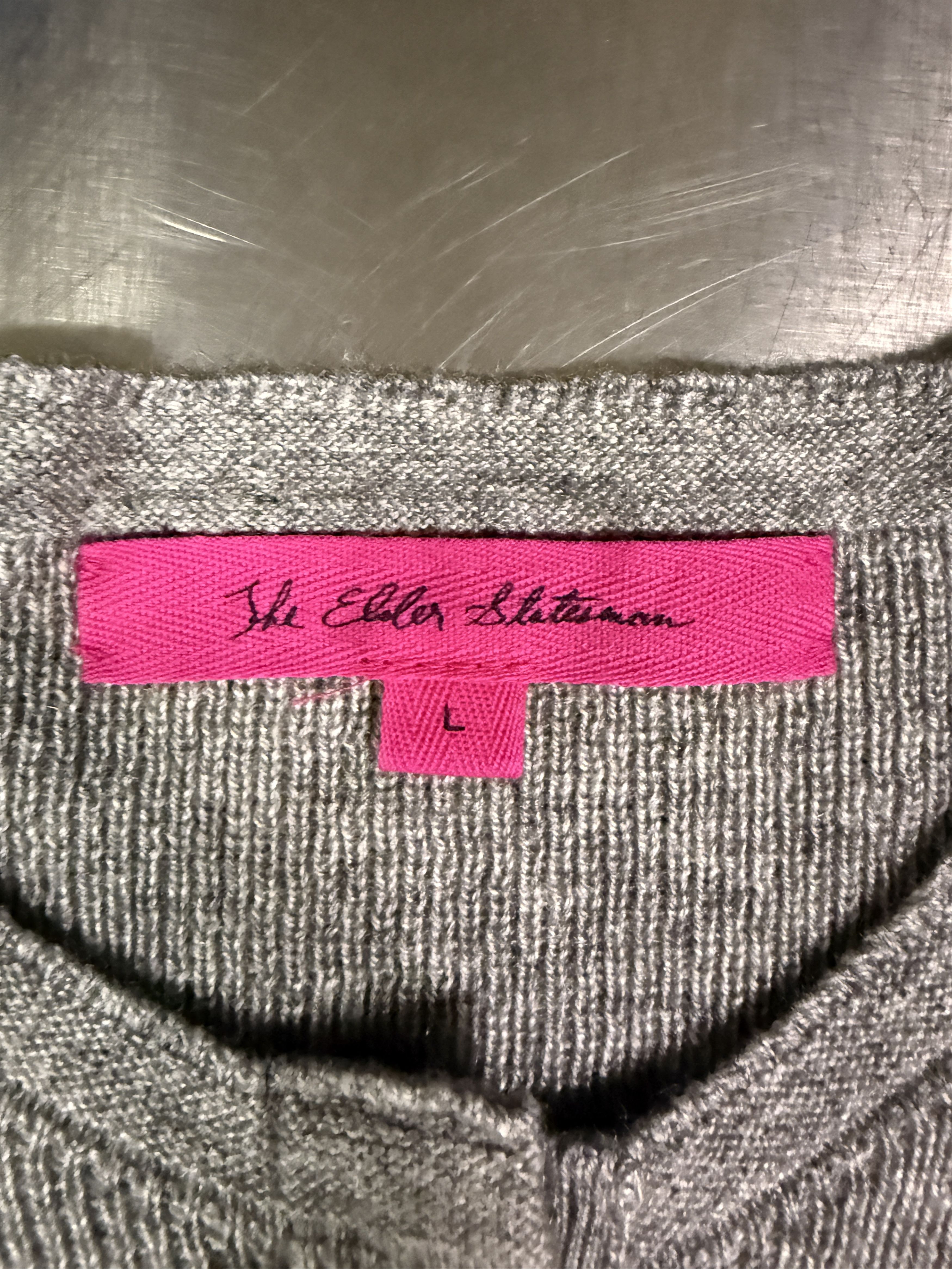 The Elder Statesman $1250 The Elder Statesman Light Grey Delicash Cardigan Size L / US 10 / IT 46 - 8 Thumbnail