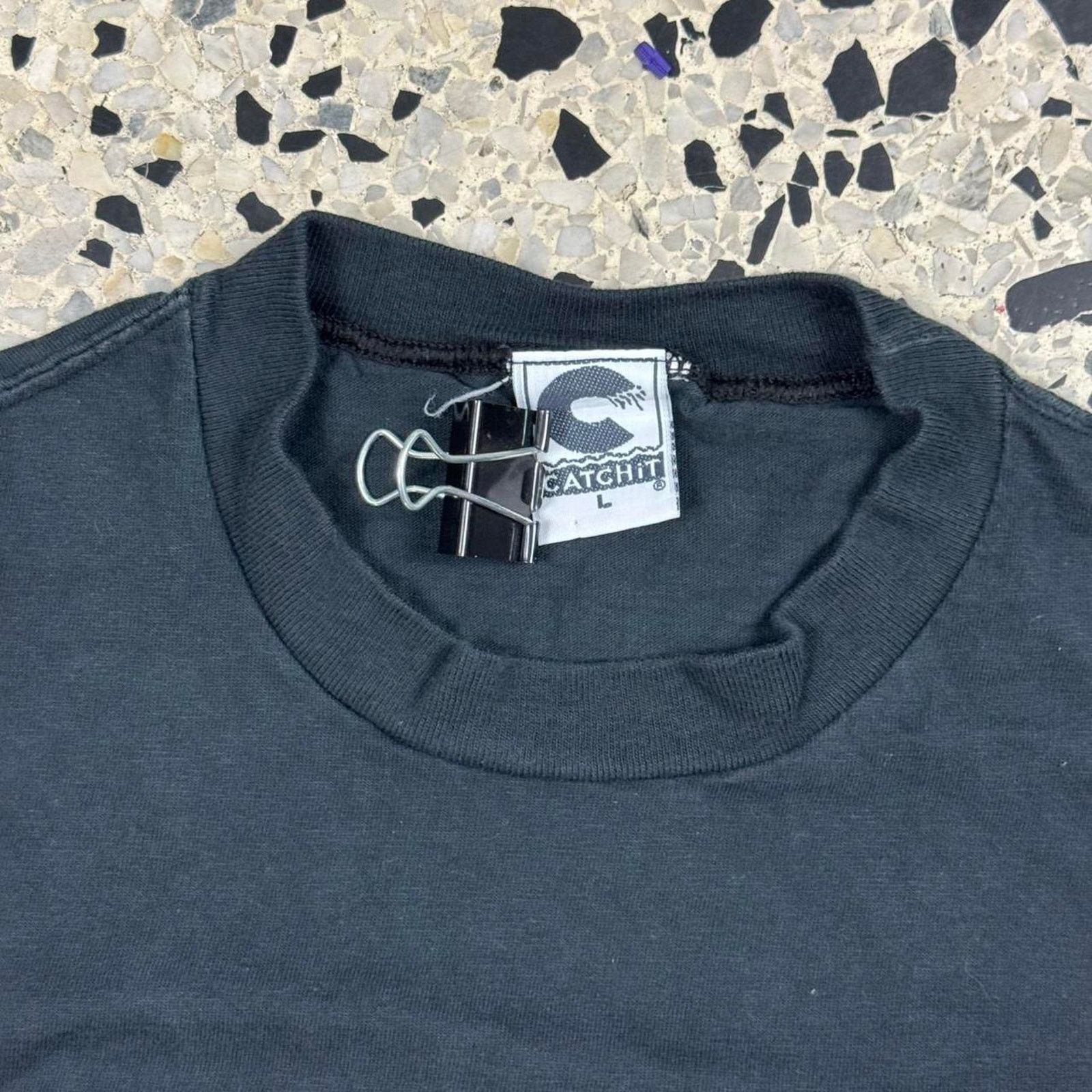 Other × Vintage VINTAGE 90S SINGLE STITCH CATCH IT WORLD CONCERN POCKET TEE: Size US L / EU 52-54 / 3 - 6 Thumbnail