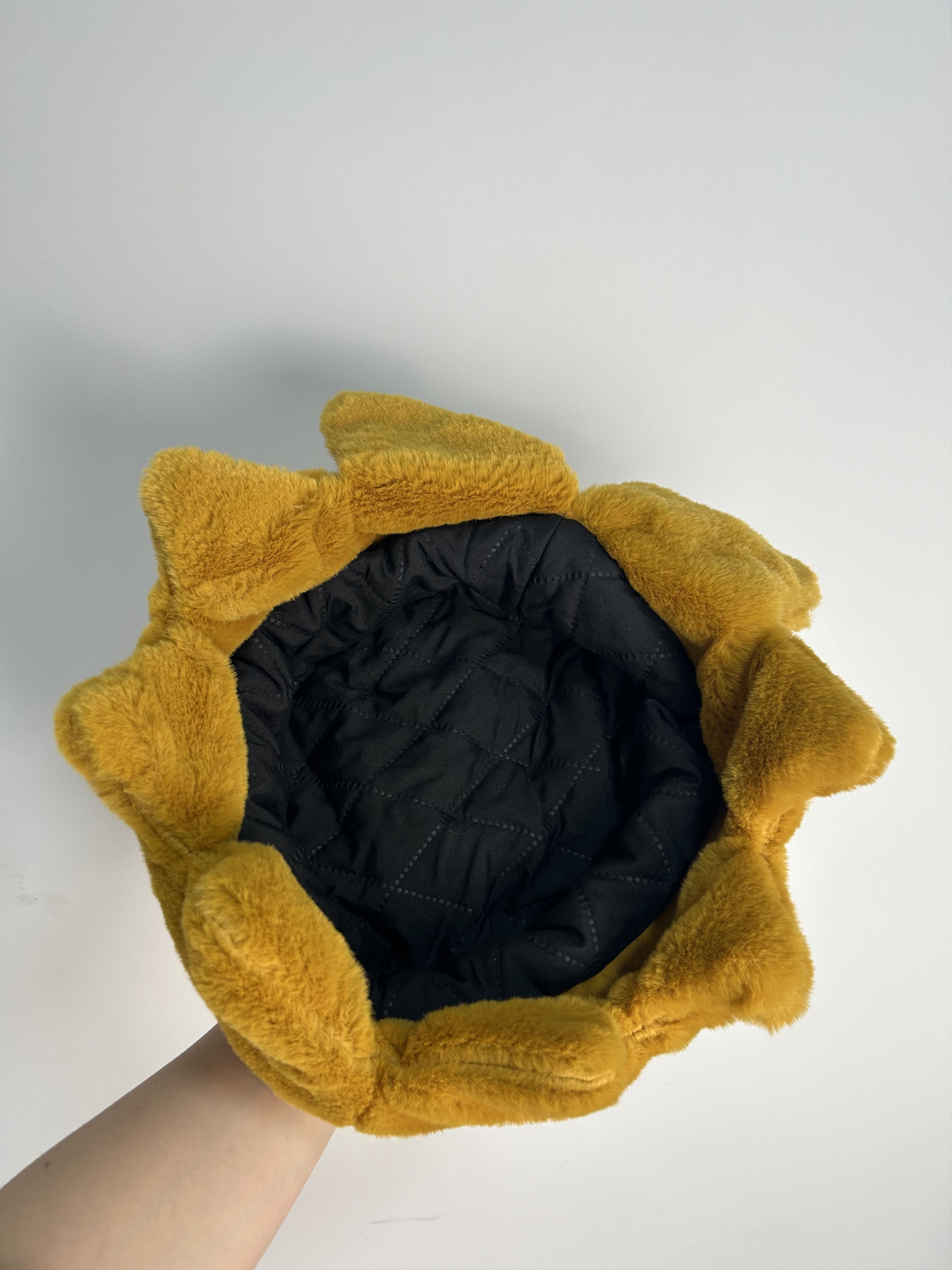 Japanese Brand Deadstock Furry Glo Sun Yellow Bucket Hat OS Size ONE SIZE - 4 Thumbnail