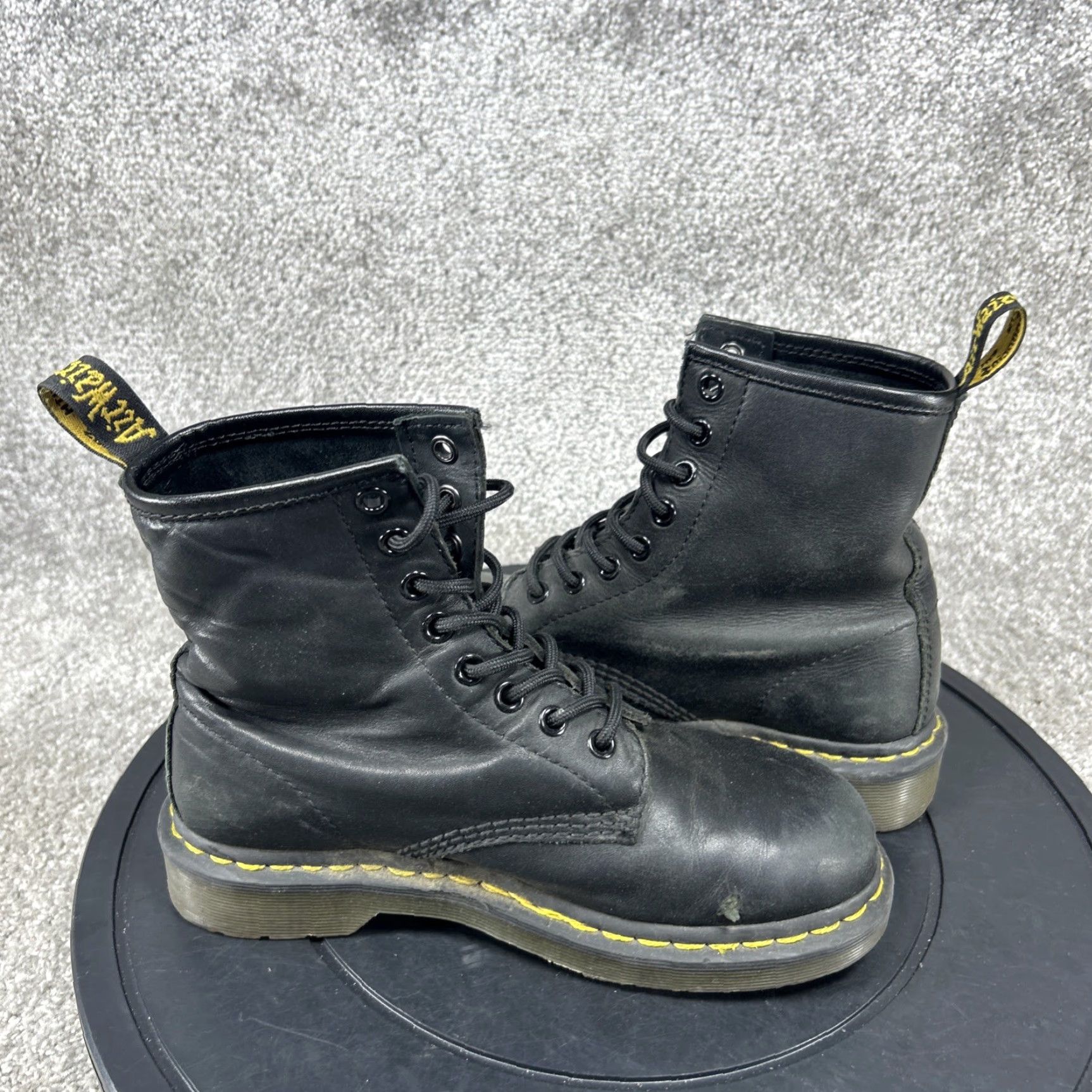 Dr. Martens VINTAGE Dr. Martens 1460 Boots Womens Size 5 US Leather Ankle Work Boot Black Comfort Size US 5 / IT 35 - 4 Thumbnail