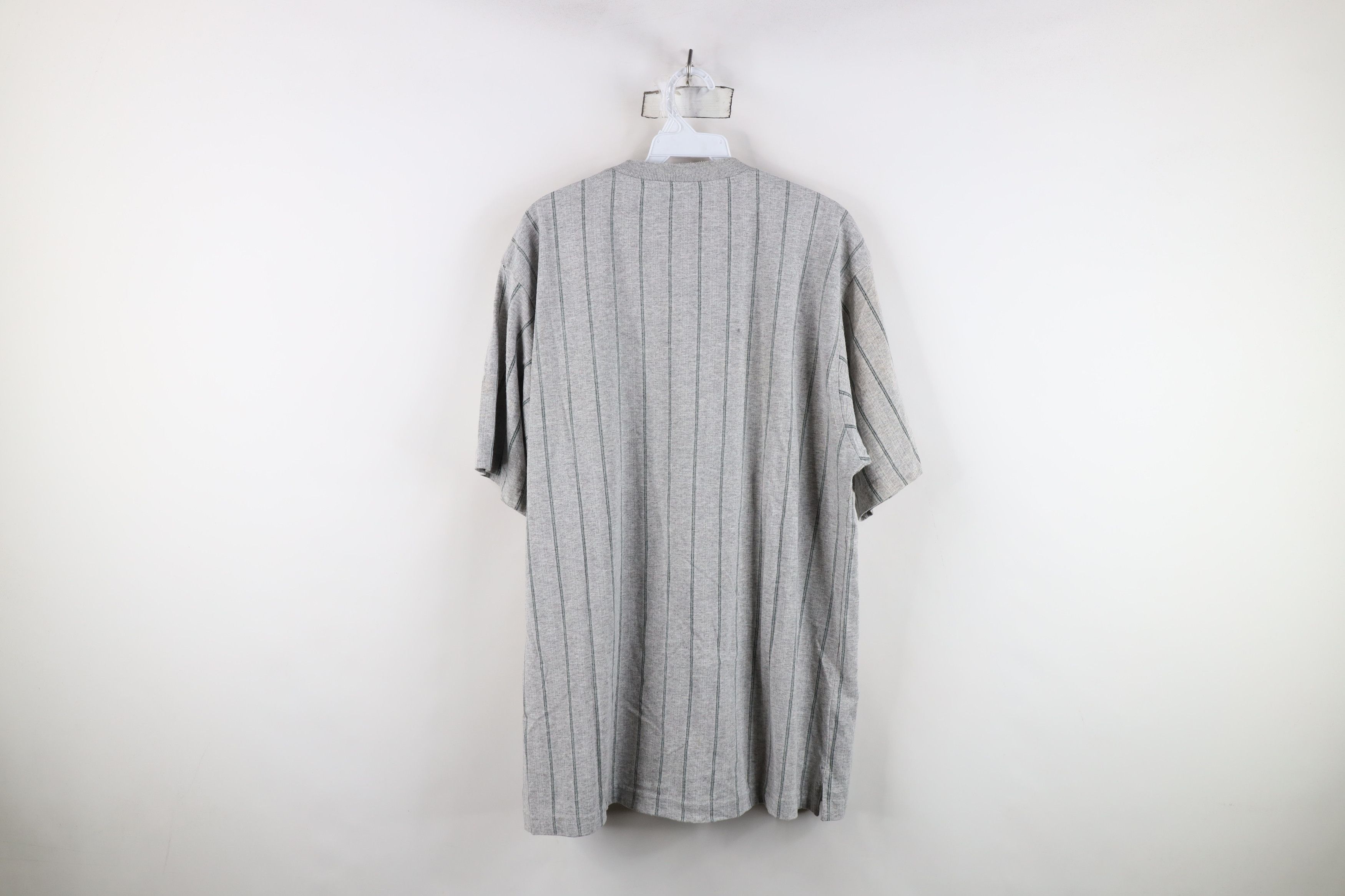 Vintage Vintage 90s Streetwear Short Sleeve Henley T-Shirt Gray Size US XL / EU 56 / 4 - 10 Thumbnail