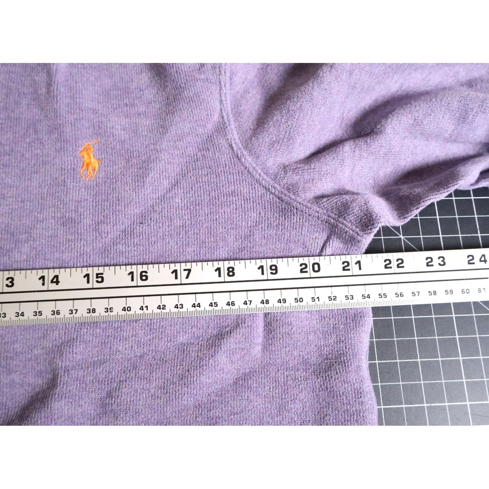 Polo Ralph Lauren Polo Ralph Lauren Sweater Shirt Pullover 1/4-Zip Mens Large Light Purple Cotton Knit Embroidered Pony Vintage Preppy Classic Retro Size US L / EU 52-54 / 3 - 5 Thumbnail