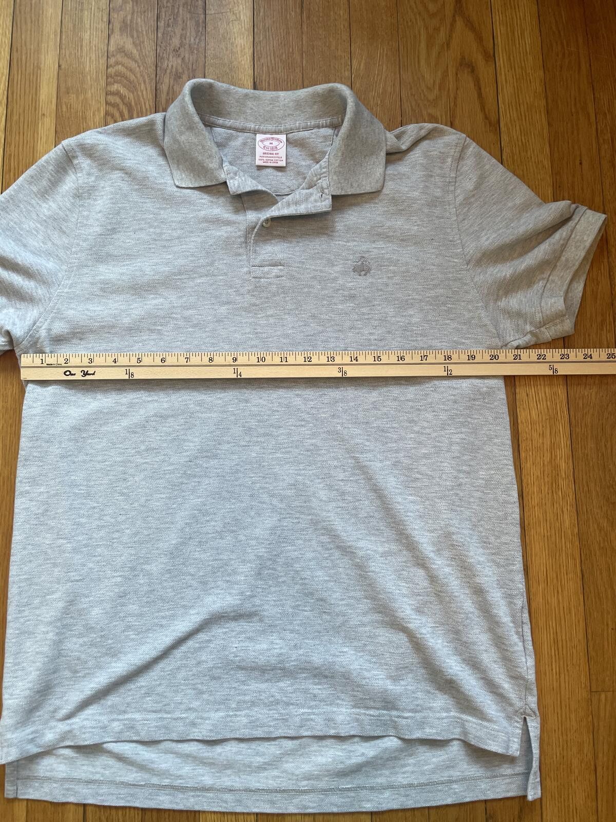 Brooks Brothers Brooks Brothers Gray Short Sleeved Polo Size Medium Size US M / EU 48-50 / 2 - 4 Thumbnail
