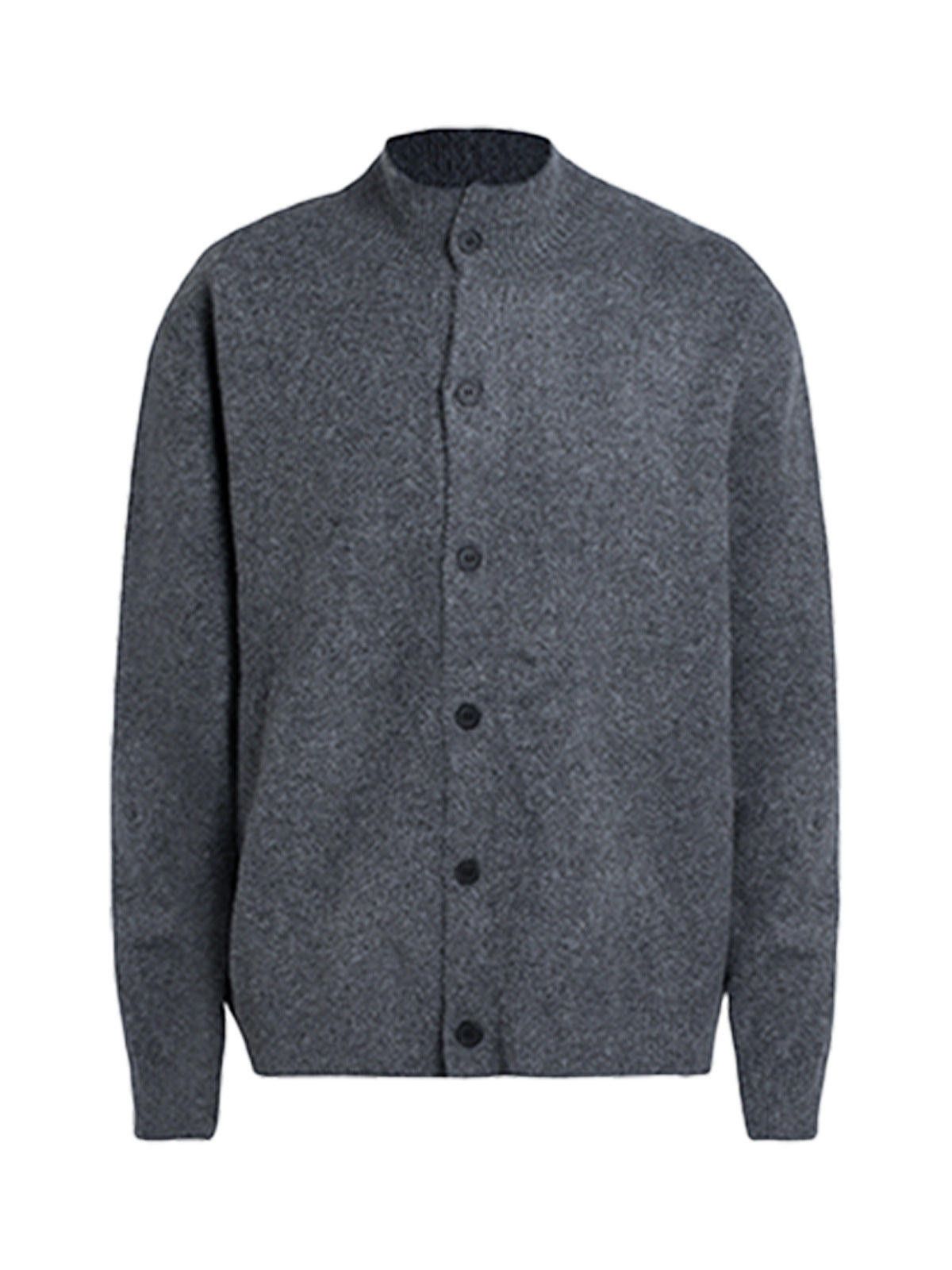 Vintage Gray Button-Up Wool Cardigan, Relaxed Fit Sweater Size US M / EU 48-50 / 2 - 2 Thumbnail