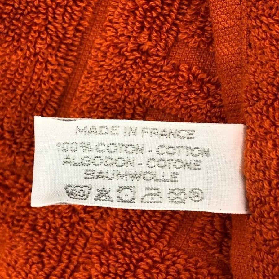 Hermes Hermès Labyrinthe Guest Towel 40x60 cm Orange Cotton Terry Size ONE SIZE - 8 Thumbnail