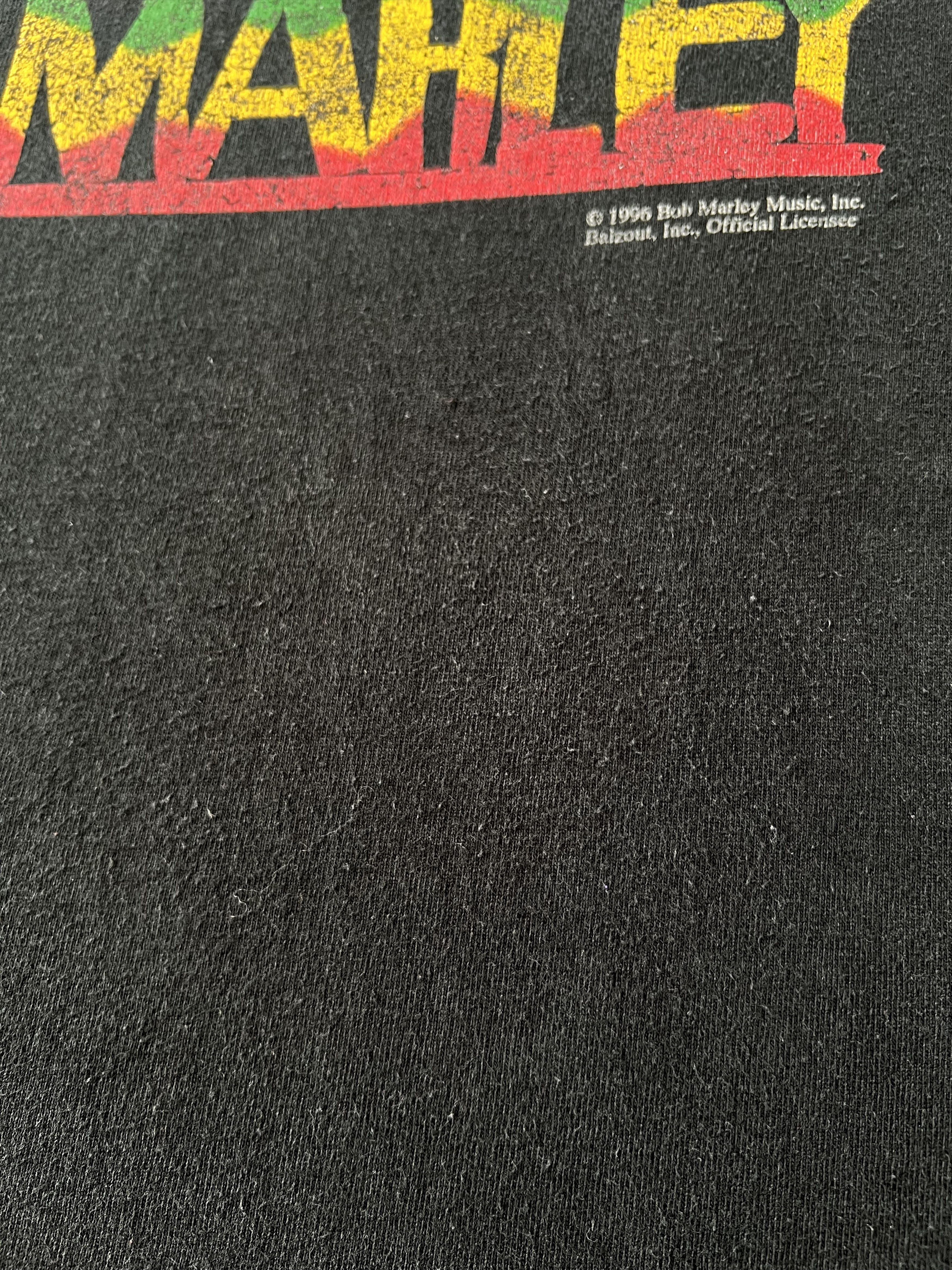Band Tees Vintage 1996 Bob Marley Zion Train Jamaica Black T-shirt Size US XL / EU 56 / 4 - 16 Thumbnail