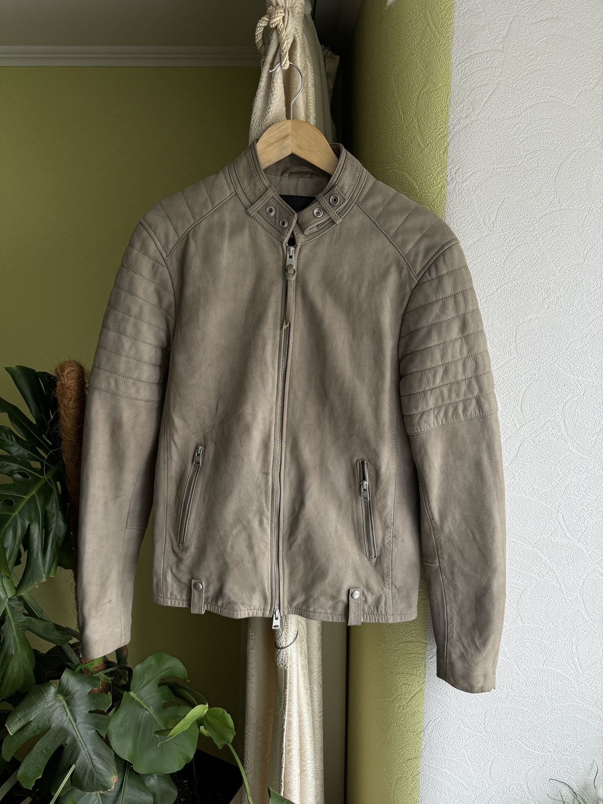 Allsaints AllSaints Dirty Leather Bike Jacket Grailed