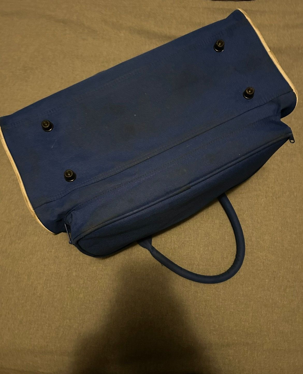 Vintage Blue white Striped duffel vintage tennis bag Size ONE SIZE - 6 Thumbnail