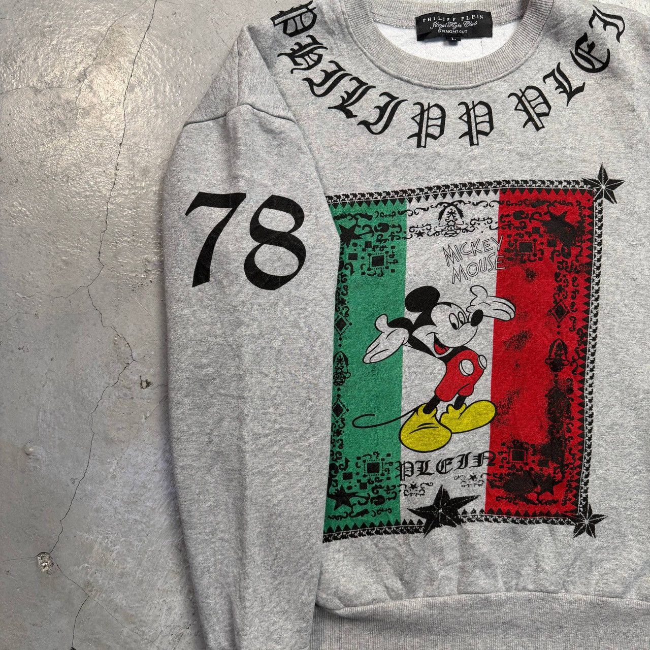 Philipp Plein Philipp Plein x Mickey Mouse "Italian Flag" Sweatshirt Size US L / EU 52-54 / 3 - 8 Thumbnail