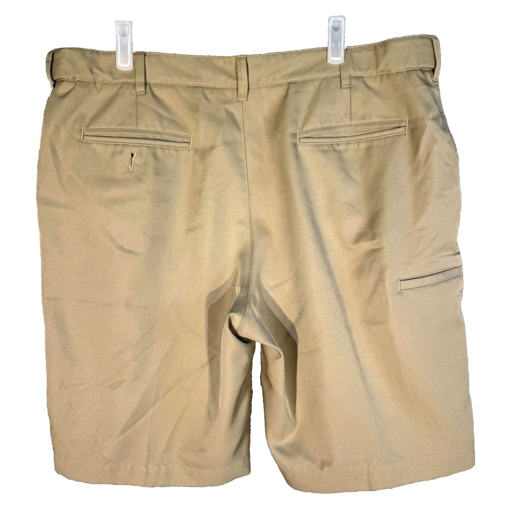 PGA Tour PGA Tour Shorts Beige 38 Mid-Rise Flat Front Cargo Pockets Men's Casual Summer Outdoor Chino Basic Front Pocket Pockets Beige PGA TOUR Mens Size US 38 / EU 54 - 2 Thumbnail