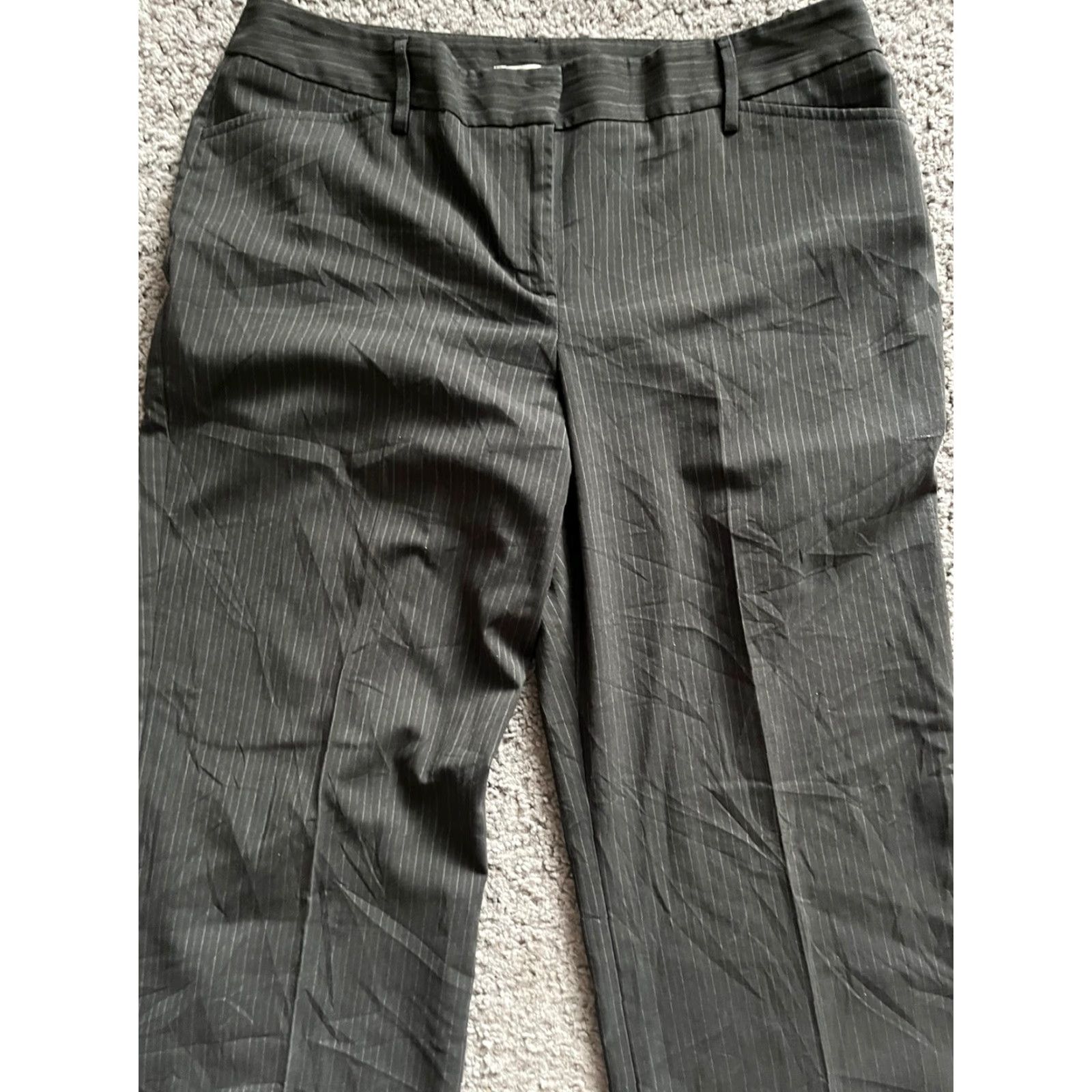 Van Heusen Van Heusen Studio Women's Modern Fit Pants Black Striped Size 12S Petites Size 34" / US 12 / IT 48 - 2 Thumbnail