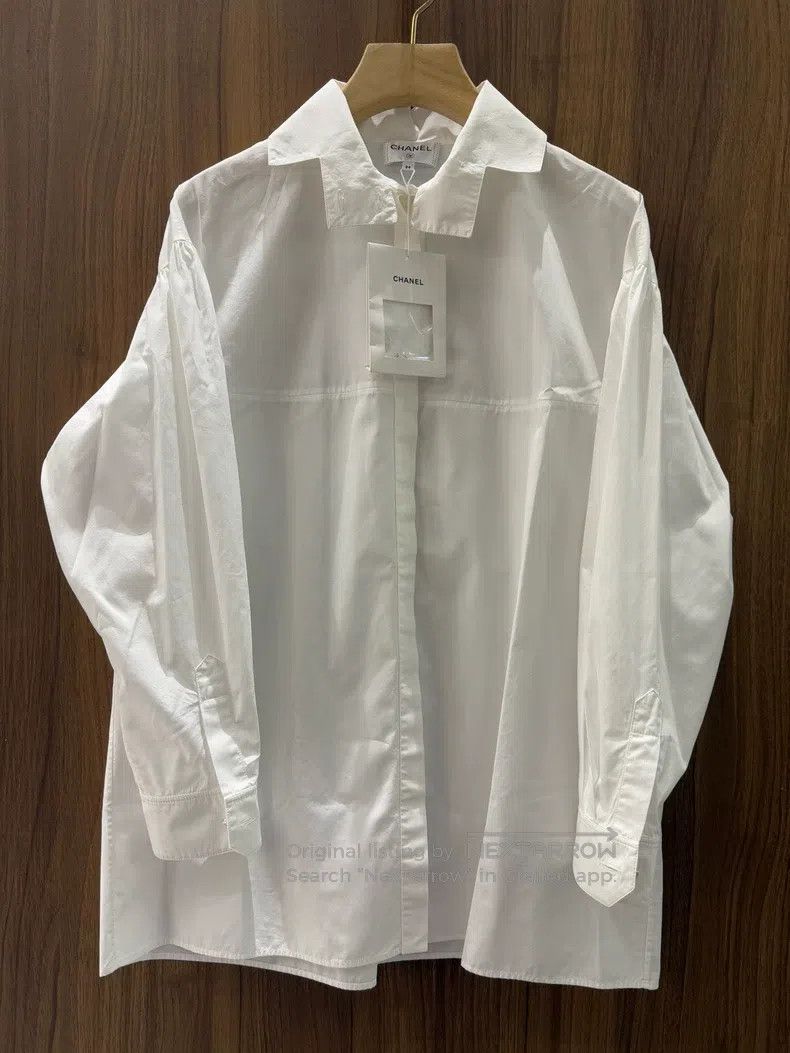 Chanel Chanel White long-sleeved shirt Size XXS / US 00 / IT 34 - 1 Thumbnail