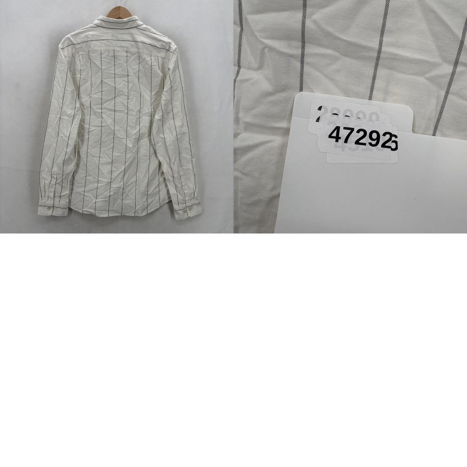 Express Express Shirt Mens Medium White Stripe Button-Down Long Sleeve Stretch Casual Size US M / EU 48-50 / 2 - 9 Thumbnail
