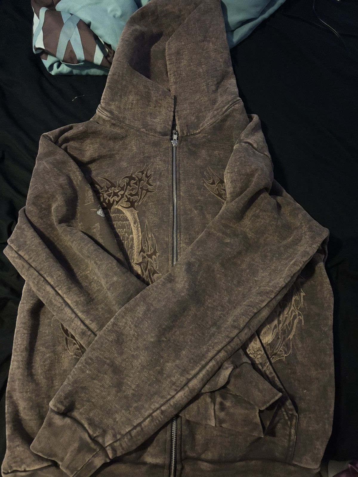 Travis Scott Cactus Jack by Travis Scott God's Country Zip Hoodie 'Brown' Size US XL / EU 56 / 4 - 3 Thumbnail