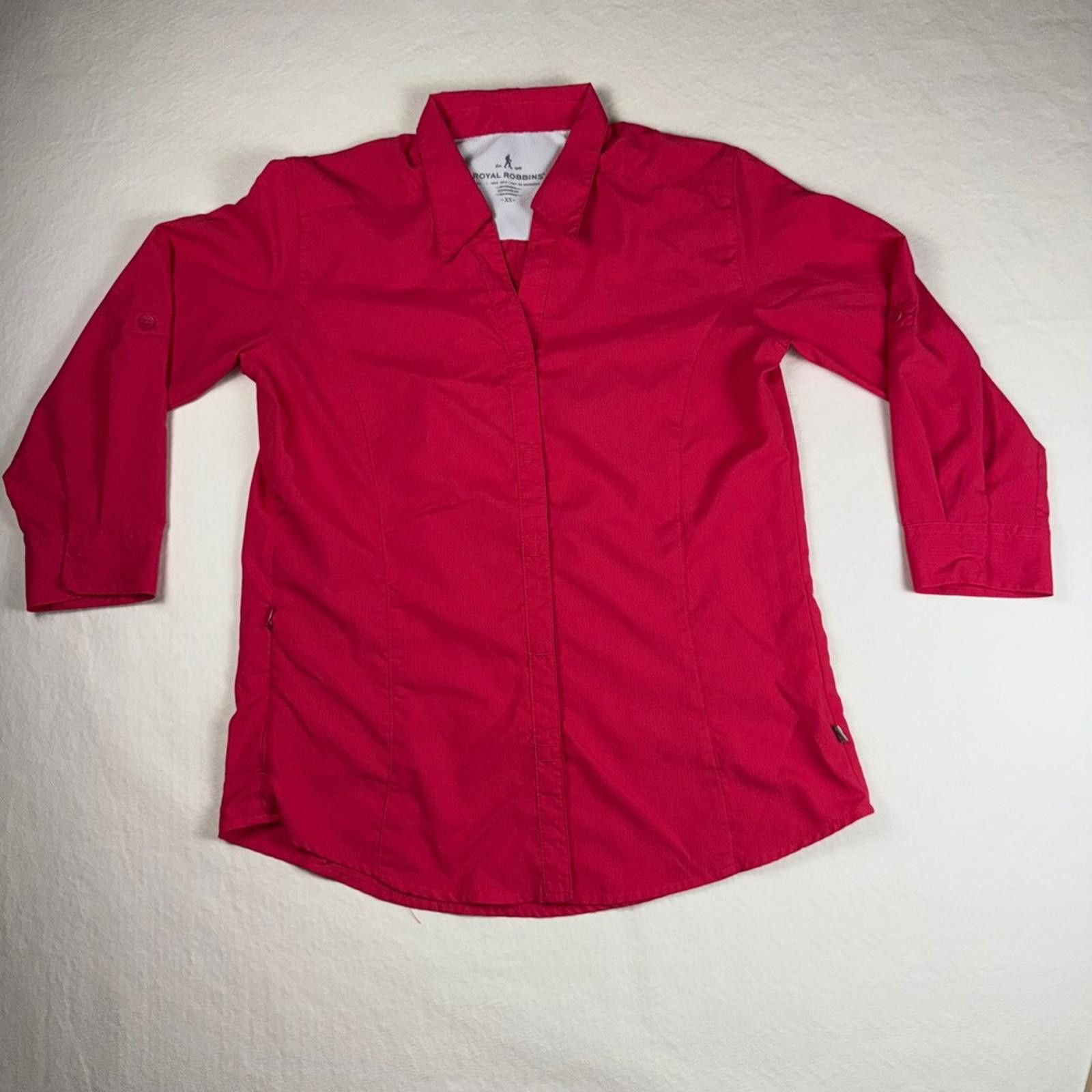 Royal Robbins Royal Robbins Womens Pink Roll Sleeve Hiking Travel Shirt XS Size XS / US 0-2 / IT 36-38 - 1 Thumbnail