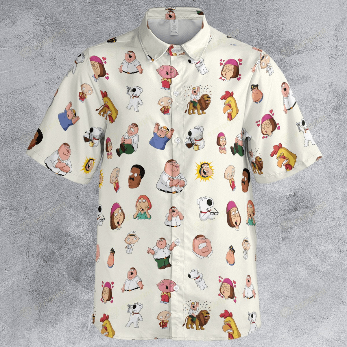 The Unbranded Brand Family Guy Characters Button Down Shirt Size US M / EU 48-50 / 2 - 4 Thumbnail