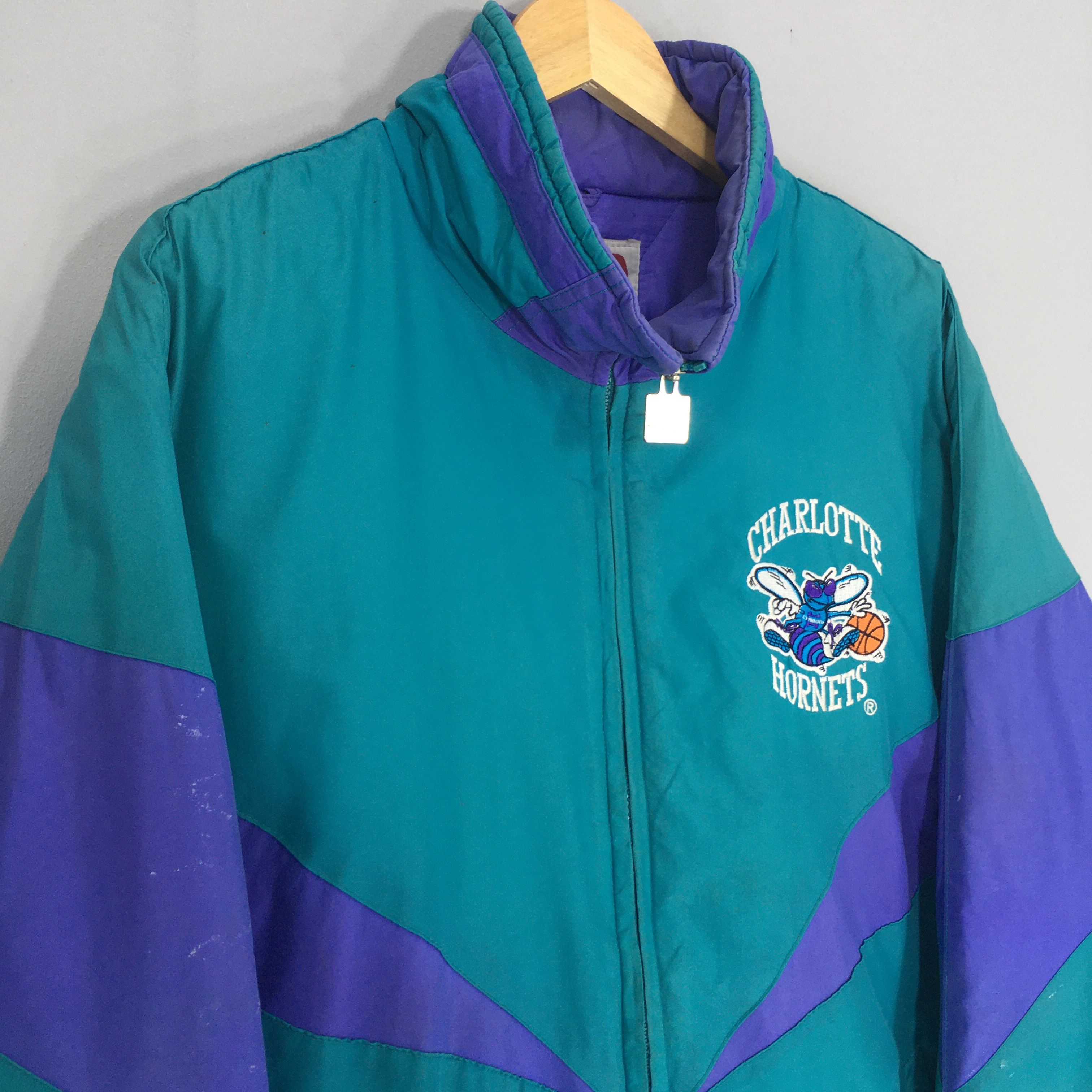 Chalk Line × NBA × Vintage Vintage Charlotte Hornets NBA Chalk Line Jacket Large Size US L / EU 52-54 / 3 - 6 Thumbnail